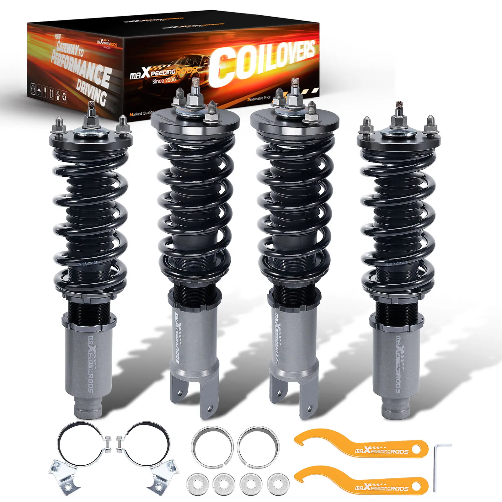 24 Level Coilovers Suspension Struts for Honda Civic 1996-2000 / CRX 1989-1990 for Integra 3rd Gen 92–99 Civic Del Sol 92-97