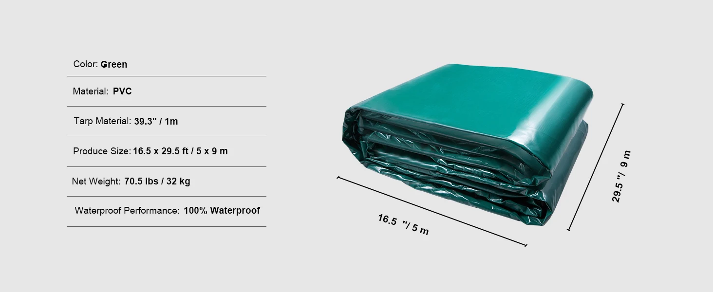SucceBuy Transparent PVC Tarpaulin Rainproof Cloth Garden Pergola Tarp Curtain Balcony Windows Clear Tarp Rain Cover for Garden