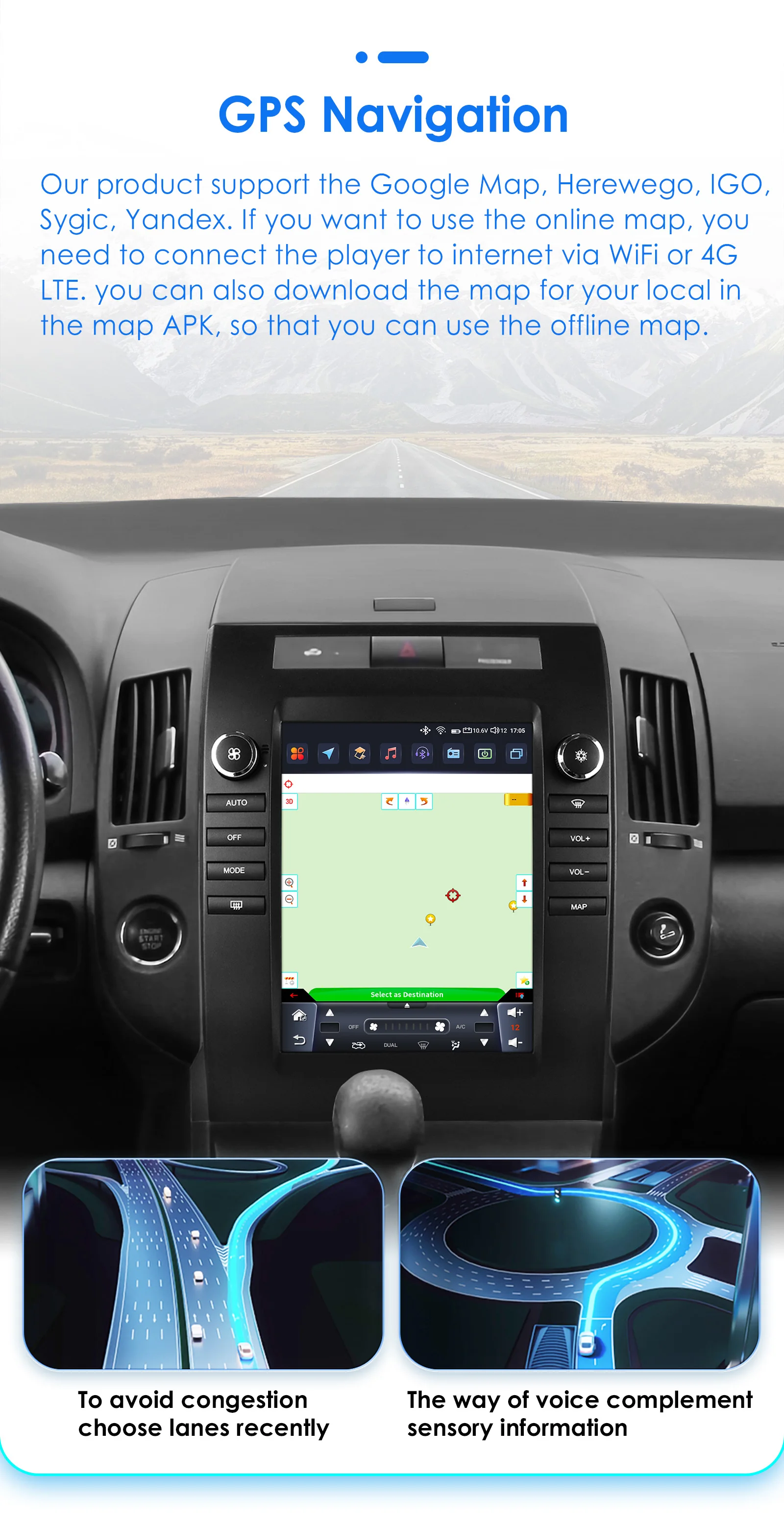 Hizpo For Tesla Style Autoradio For Toyota Verso Corolla 2004-2009 2006 Carplay 4G GPS Car Radio Multimedia 2din Android Auto BT