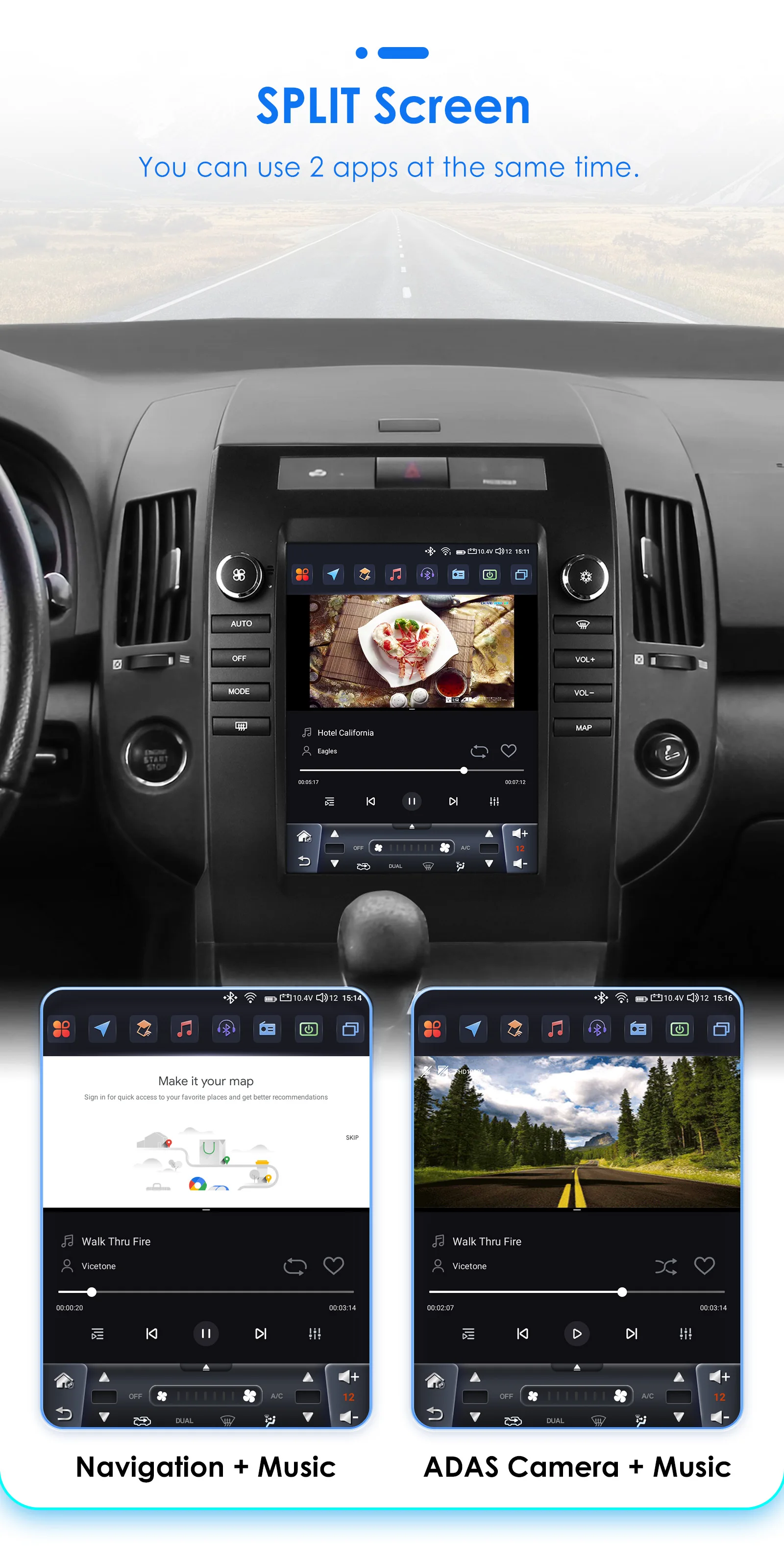 Hizpo For Tesla Style Autoradio For Toyota Verso Corolla 2004-2009 2006 Carplay 4G GPS Car Radio Multimedia 2din Android Auto BT