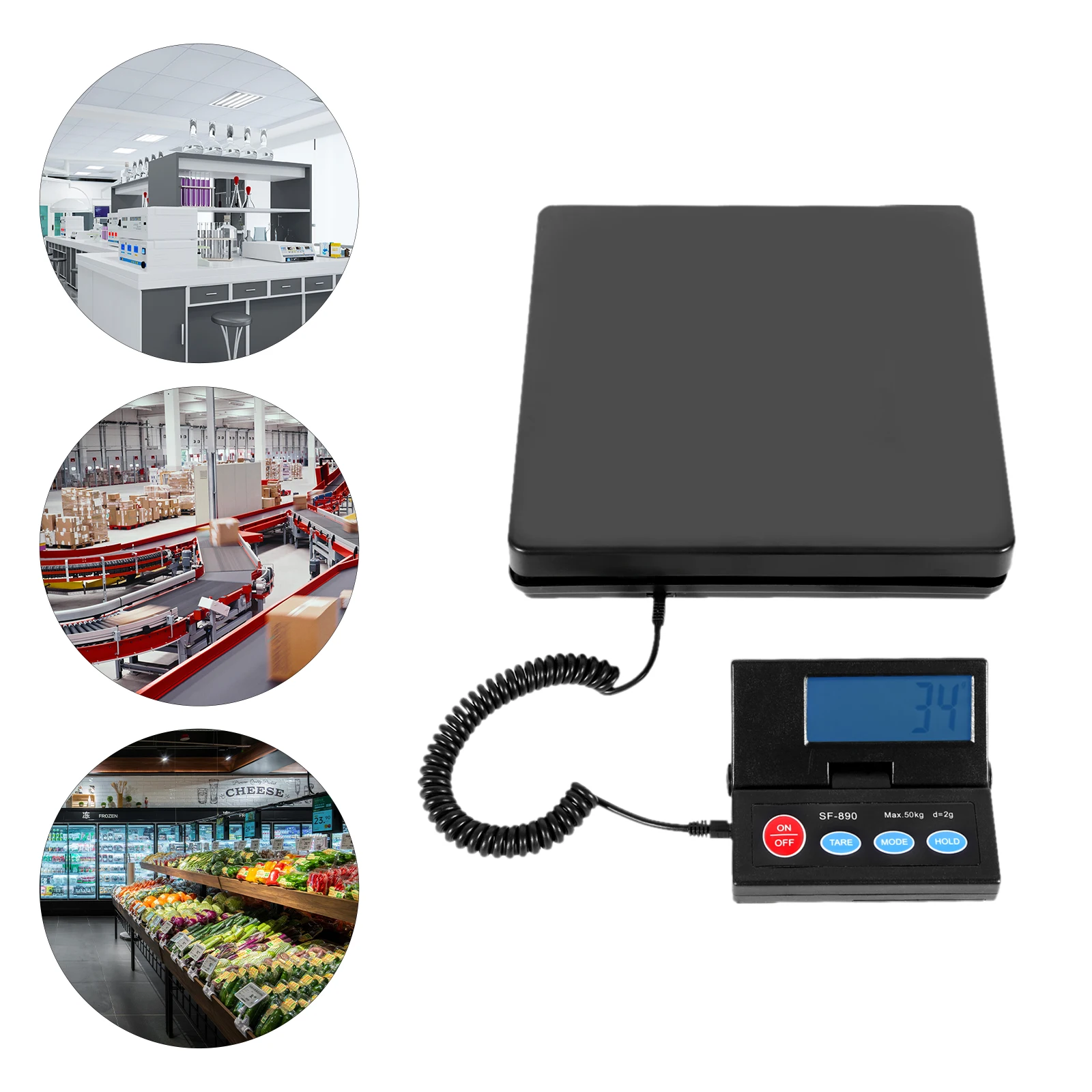 50kg Digital Scale 1g Or 2g / 0.1oz Lectronic Scale For Factory Workshop Weighing, Pharmacy Weighing