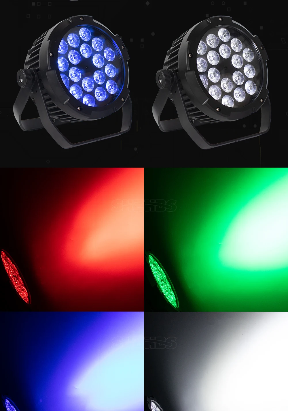 SHEHDS 2pcs 18x12W 4in1/18x18W 6in1 RGBWA UV Led Par Light DMX512 Christmas Decorations DJ Disco Wash Wedding Outdoor