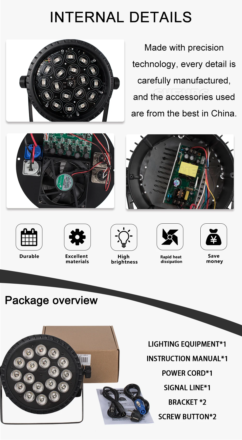 SHEHDS 2pcs 18x12W 4in1/18x18W 6in1 RGBWA UV Led Par Light DMX512 Christmas Decorations DJ Disco Wash Wedding Outdoor