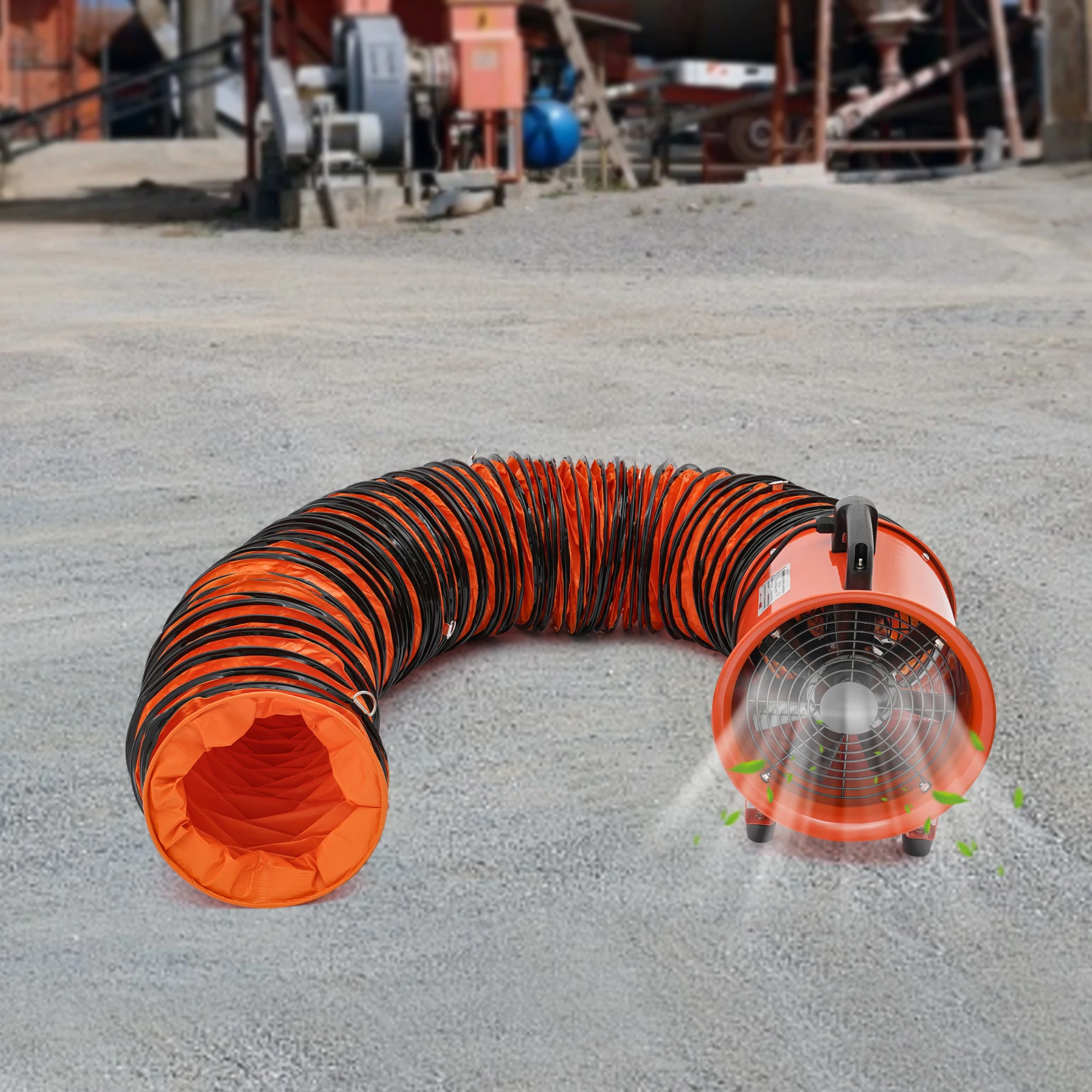 320W Air Blower 2800/3300rpm Pure Copper Motor 220V 50-60Hz Air Blower with 10 Meters PVC Duct Hose Free Standing