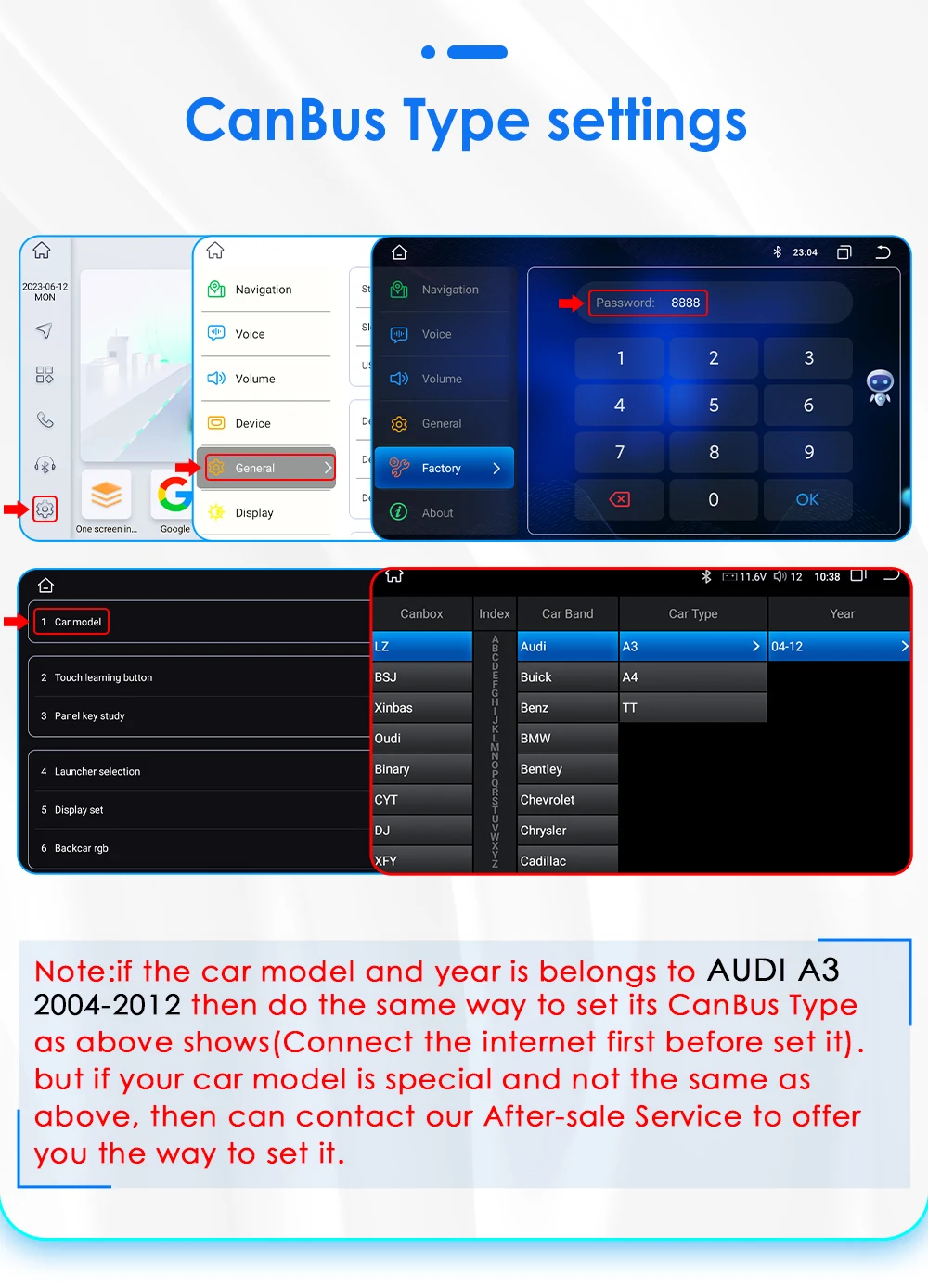 Hizpo 7inch 2Din CarPlay Android Auto Car Radio for Audi A3 8P 2003 - 2011 S3 RS3 Multimedia GPS Navigation 4G BT SWC RDS DSP