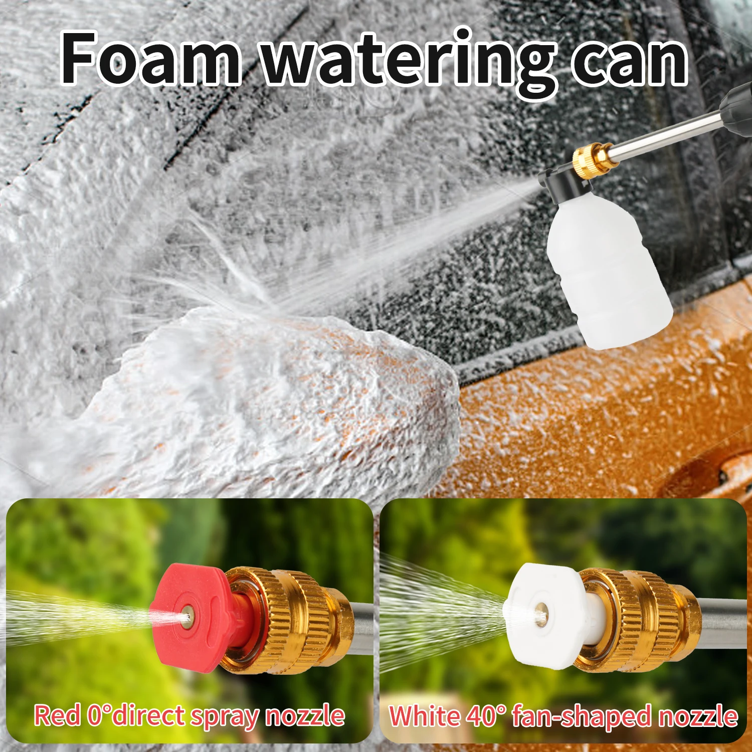 50Bar Cordless High Pressure Car Washer Spray Water Gun Foam Generator Water Gun Spray Cleaner Car Washing Machine for Home