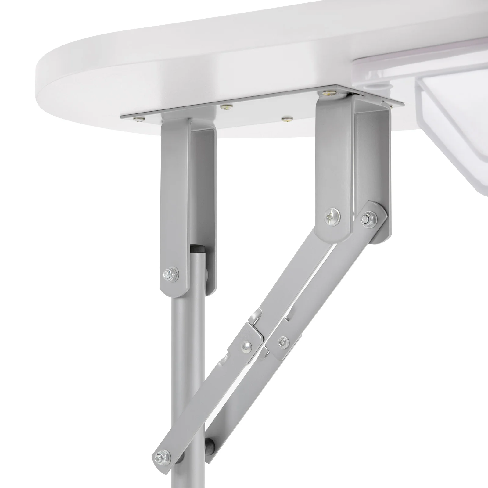 White Manicure Table, Salon Beauty Nail Desk with Fan, Foldable, Portable, with Carry Bag