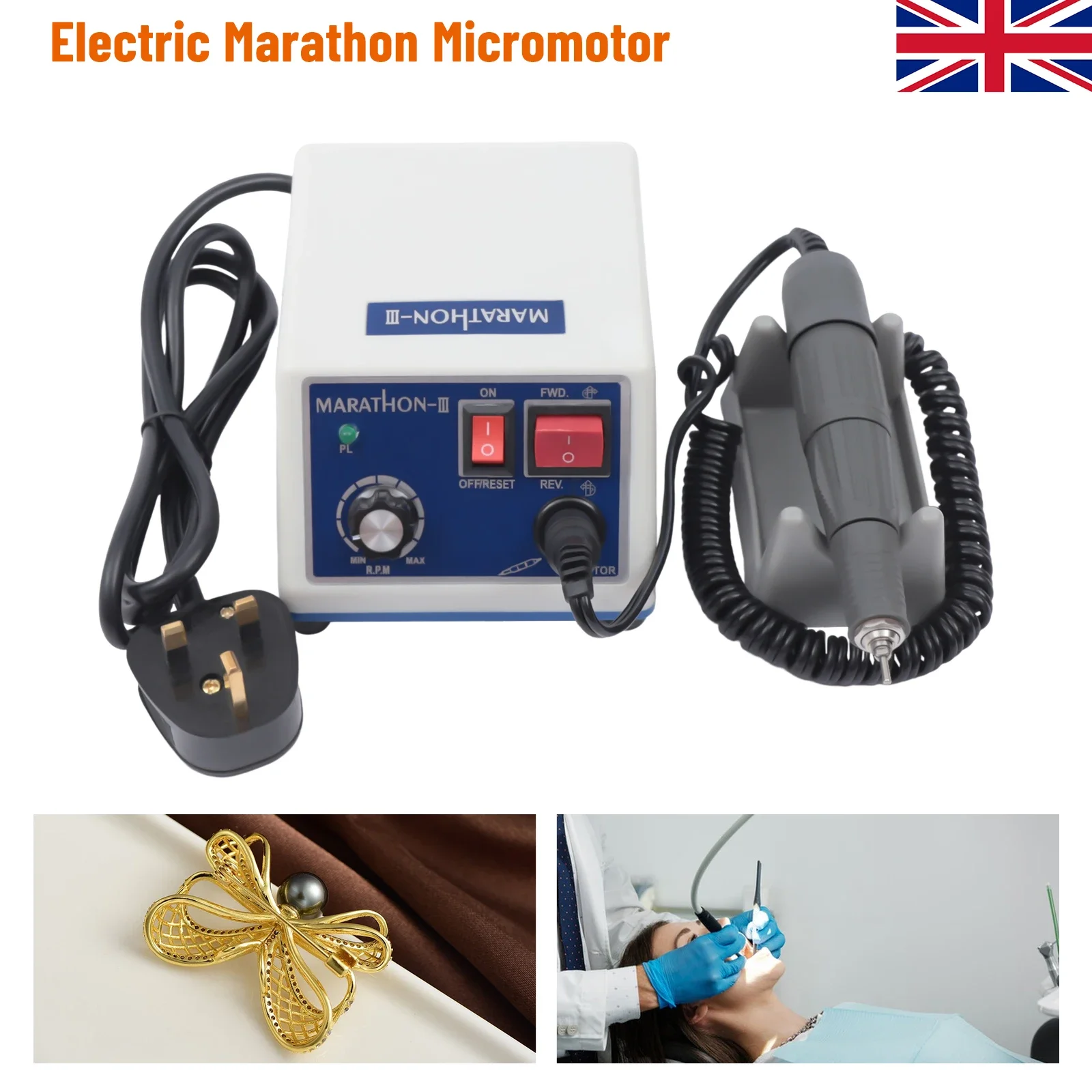 Electric Polishing N3 Micro Motor Polisher Marathon Dental Lab+35K RPM Handpiece