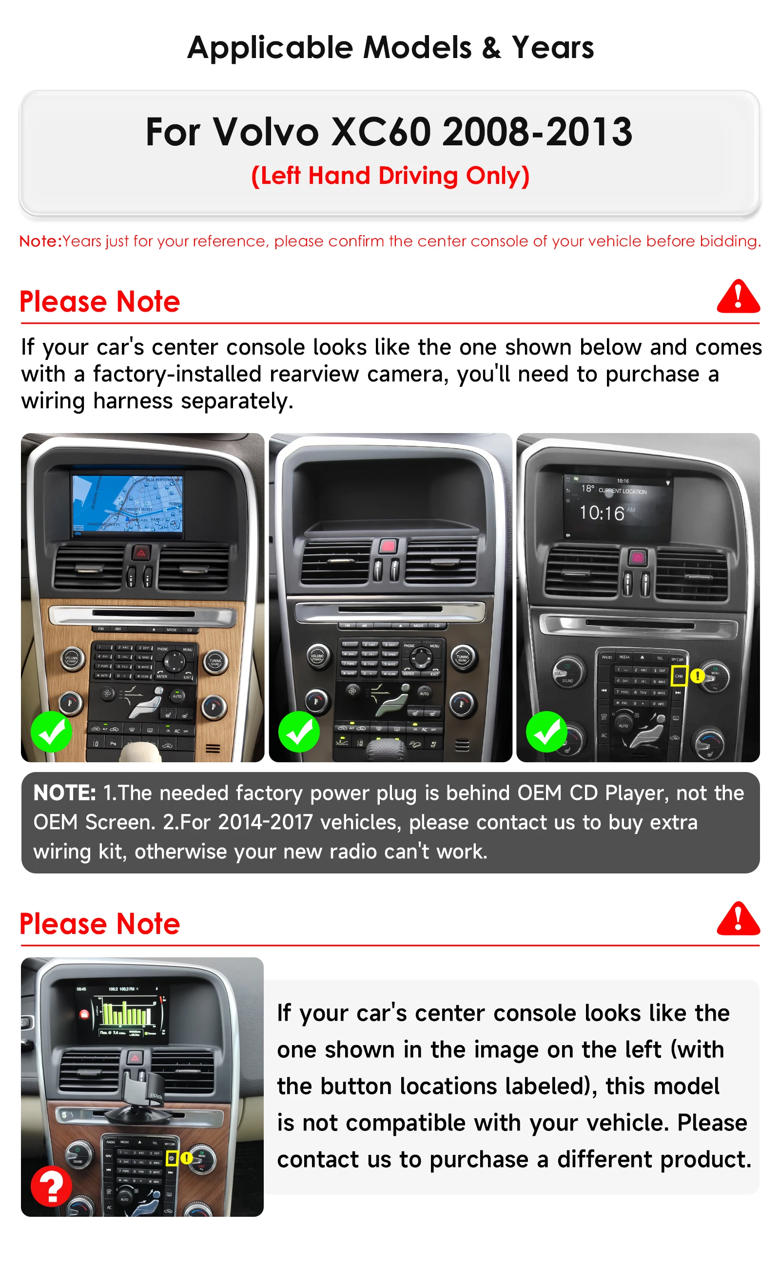 Hizpo Car Intelligent Systems Radio For Volvo XC60 Que 1 2008 - 2017 CarPlay Android Auto GPS Navigation Wifi No 2 Din 2din DVD