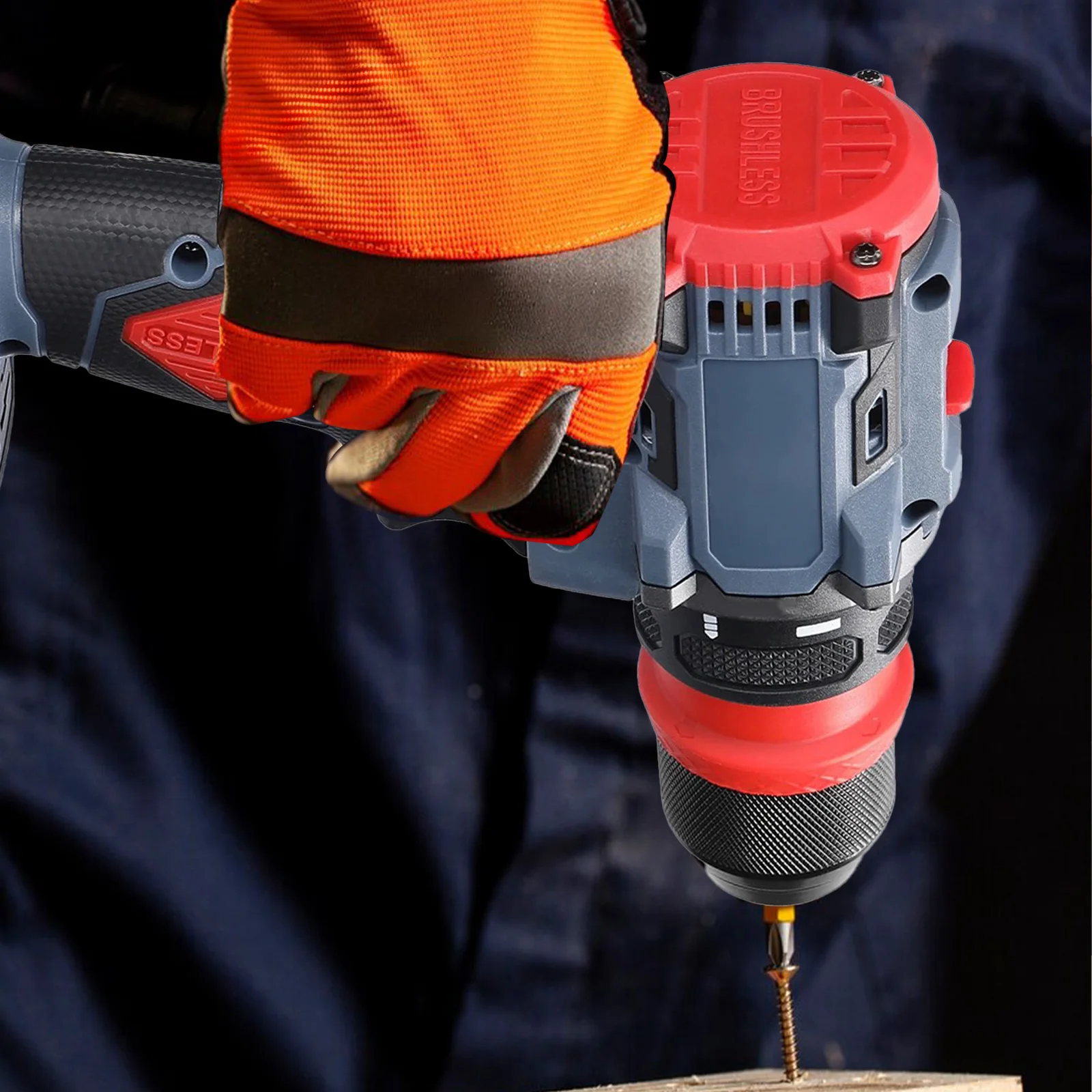 2 in1 Brushless Electric screw driver Hammer Cordless roll Impact Multifunctional Power Tool For Makita 21V Battery