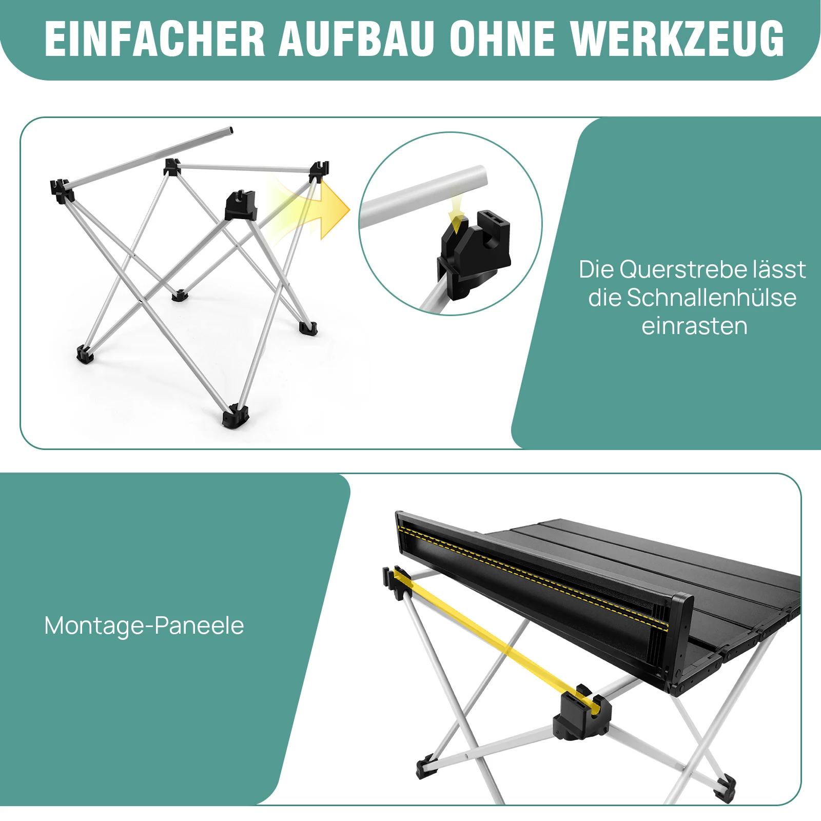 Mini Folding Table 40x35x32cm Portable Camping Table with Aluminum Table Top Carry Bag for Camping Picnic Fishing
