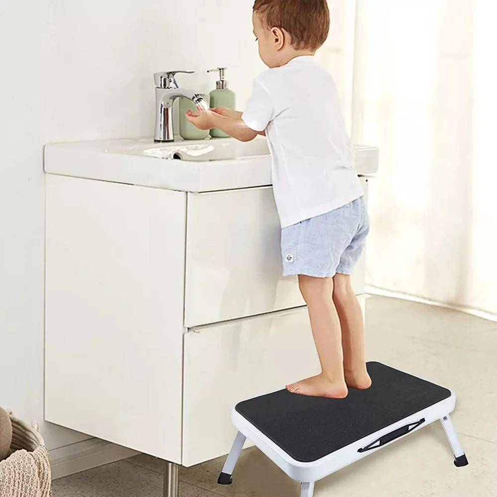Foldable Step Stool Single Step Ladder | Heavy Duty Portable Foot Stool