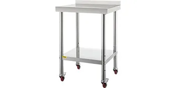 SucceBuy Stainless Steel Prep Table 440lbs Load Capacity Heavy Duty Metal Worktable Commercial Workstation for Kitchen
