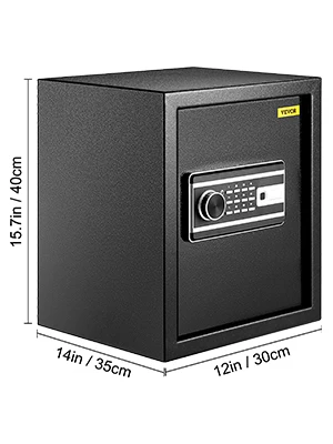 SucceBuy Fingerprint Locks Safe Deposit Box 1.7 Cubic Feet Digital Electronic Secret Hidden Piggy Bank for Jewelry Money Guns