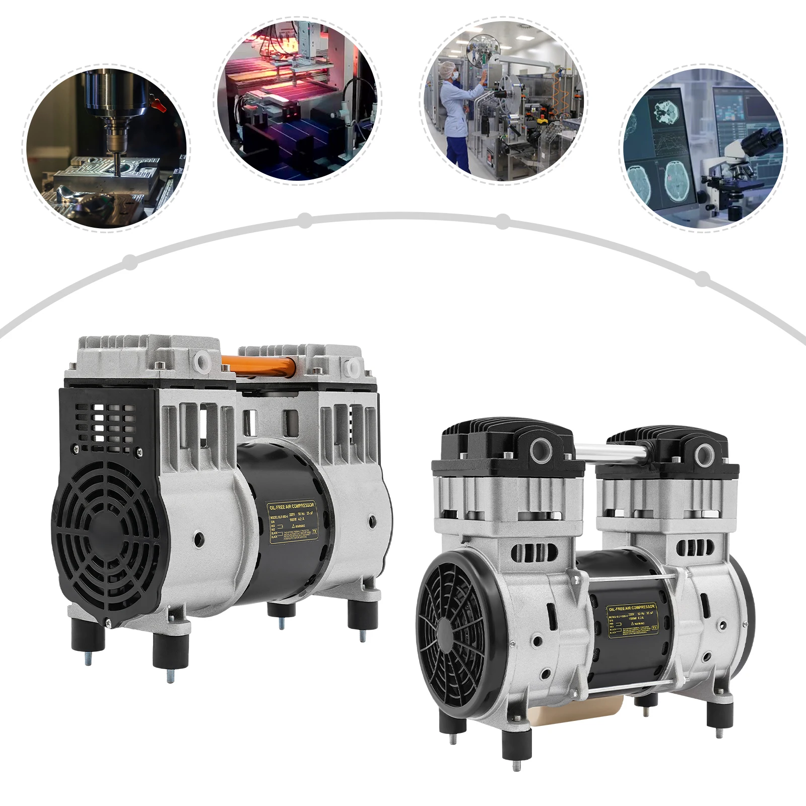 980W/1500W Air-Compressor Pump Head Air Compressor Pump Head  with Capacitor Wire Pure Copper Motor 0.7Mpa for Factories, Homes