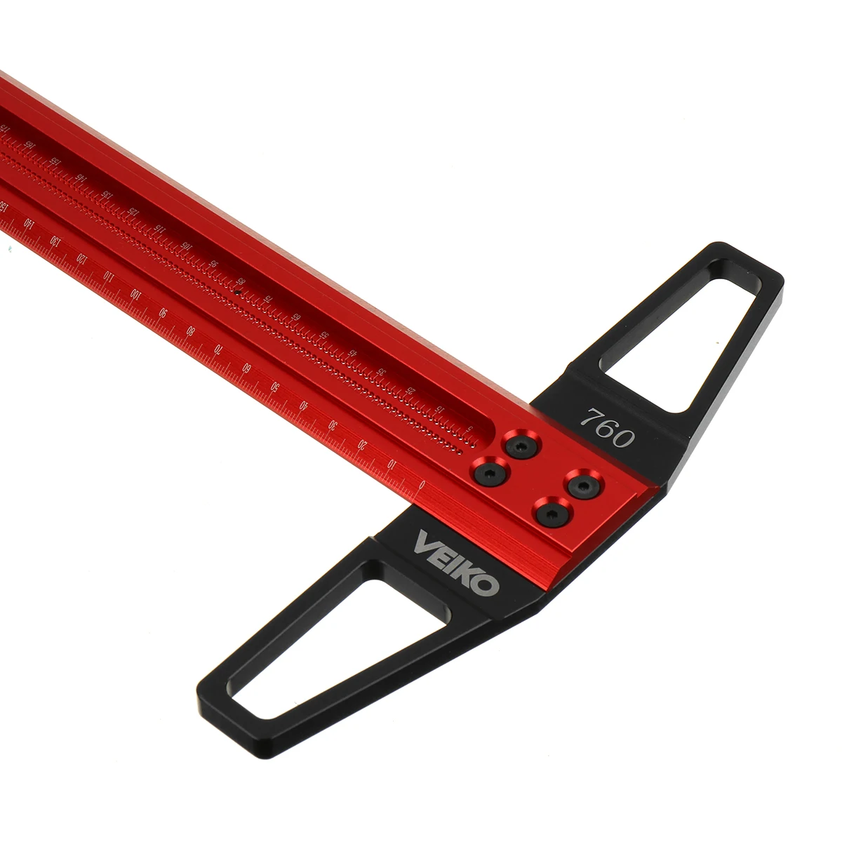 300-760mm Woodworking Line Scriber Aluminum Alloy T-Ruler Marking Gauge Crossed-out Hole Scribing Ruler Measuring Tool