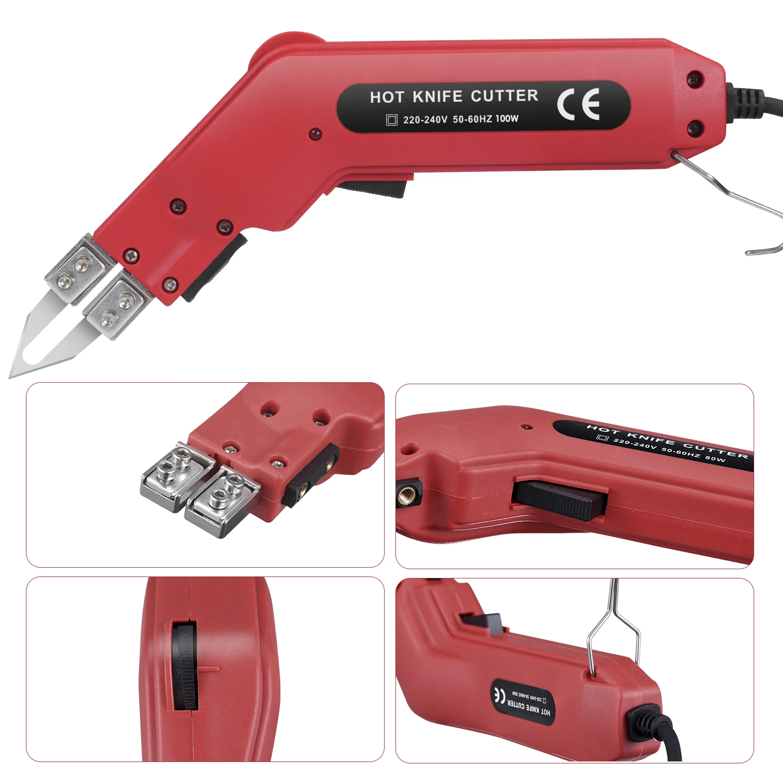 Electric Hot Knife 4 in 1 80W 220V Professional Hand-Held Polystyrene Cutting Electric Foam Cutting Machine Foam Plastic Carving