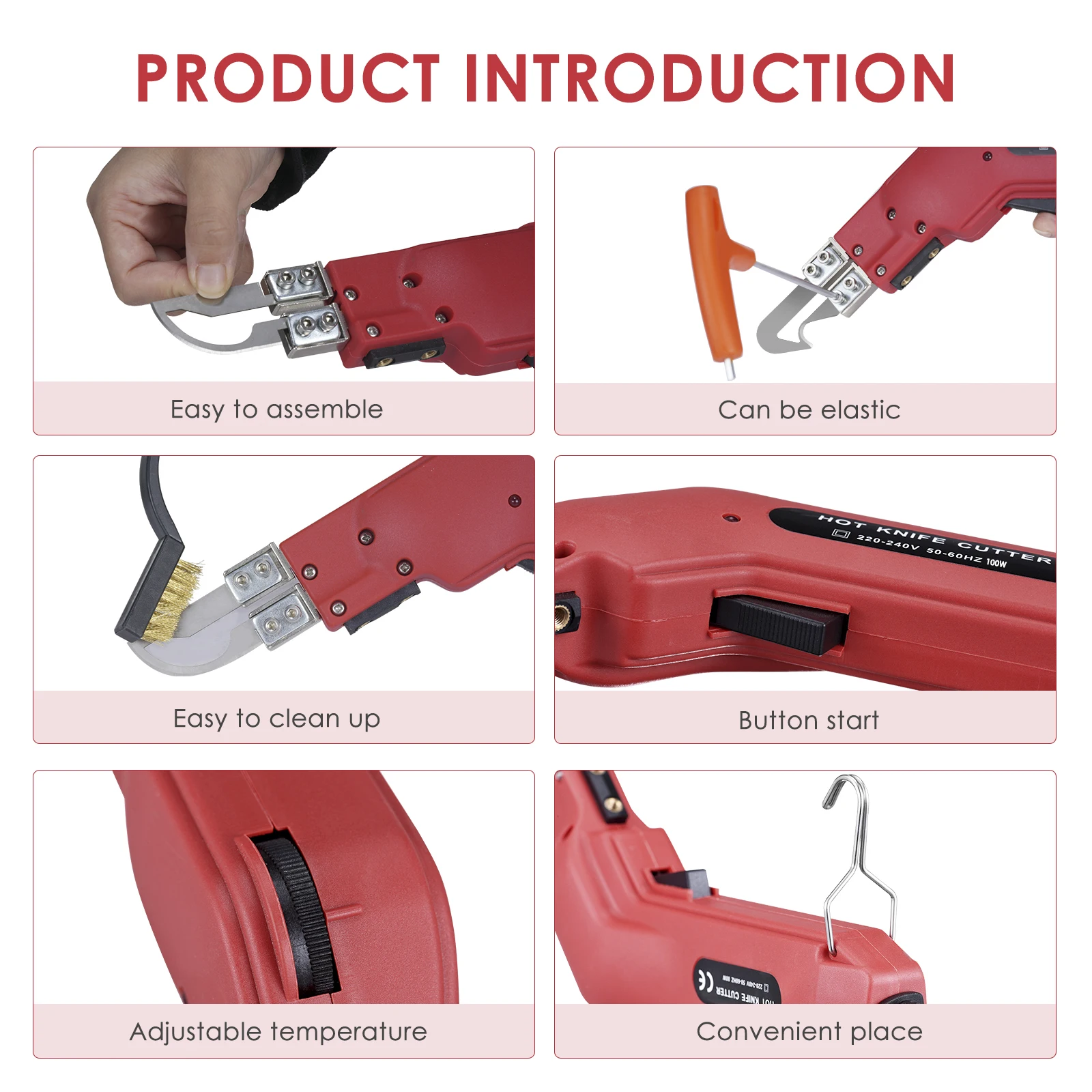 Electric Hot Knife 4 in 1 80W 220V Professional Hand-Held Polystyrene Cutting Electric Foam Cutting Machine Foam Plastic Carving
