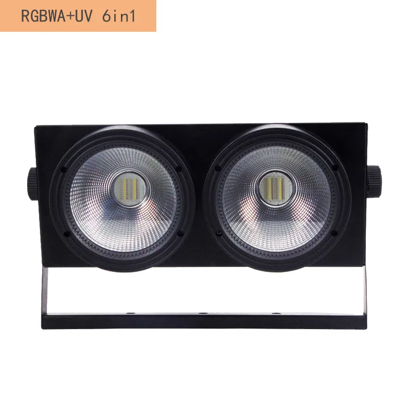 SHEHDS 4/2PCS 2eyes COB LED 200W RGBWA+UV 6in1 DMX512 Par Lights For DJ Disco Club Christmas Decoration Wedding