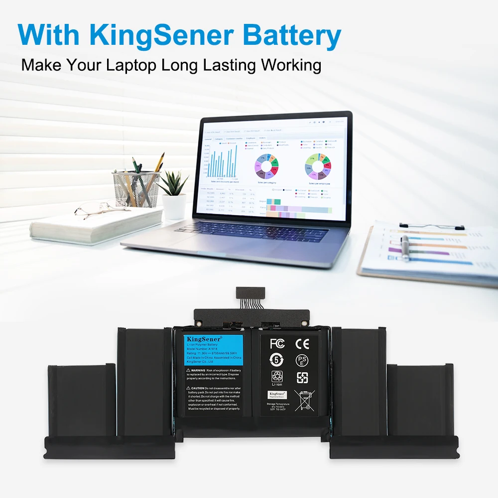 KingSener A1618 Battery For Apple MacBook Pro 15" Retina A1398 2015 Year 020-00079 MJLQ2LL/A MJLT2LL/A With Free Tools 11.36V 99.5Wh