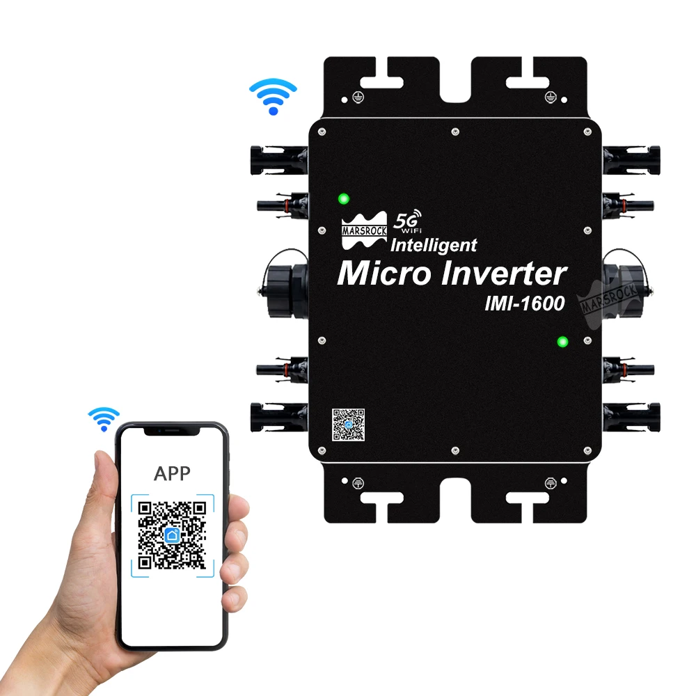 1600Watt Solar Grid Tie Inverter with Smart WiFi Function DC 22-50V AC230V Solar PV Grid Tie Micro Inverter