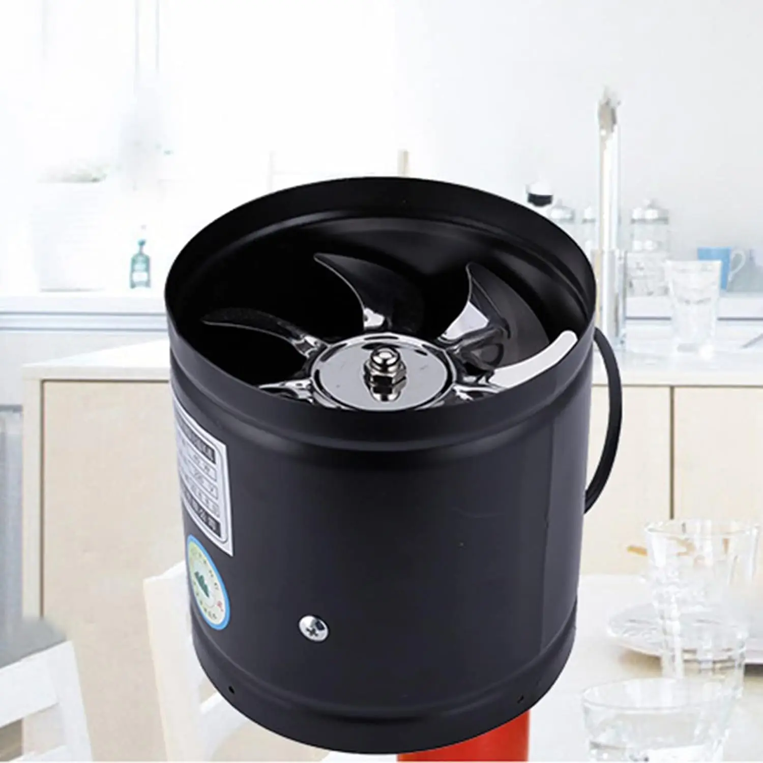 Inline Extractor Fan Diameter 150 mm Pipe Fan Axial Fan 780 m³/H Exhaust Air Supply Air Pipe Fan for Bathroom, Toilet, Kitchen