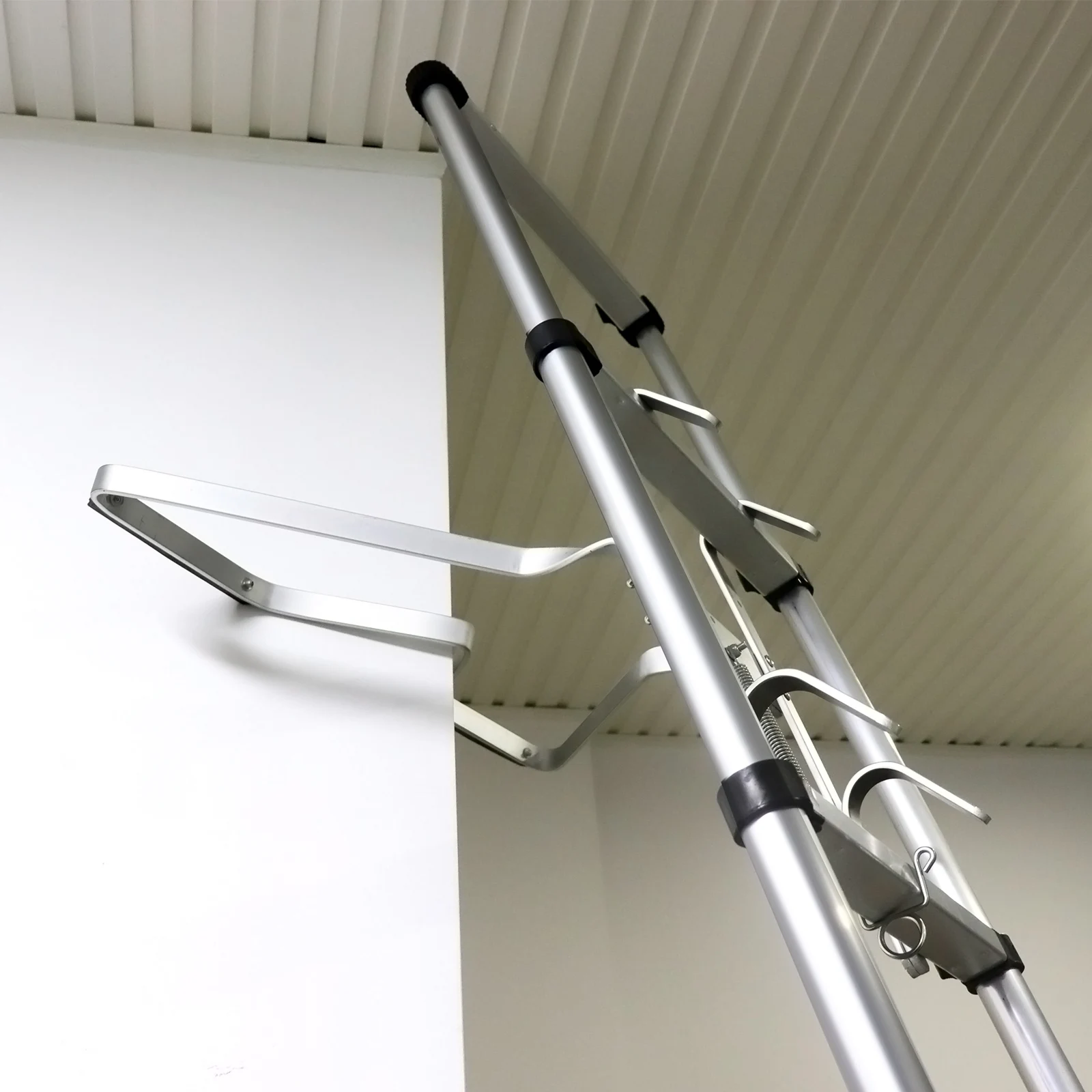 V-Shaped Ladder Stand Off, Alloy Aluminum for Downpipe, Non-slip Mat, for Universal Ladder, Incease Ladder Safety