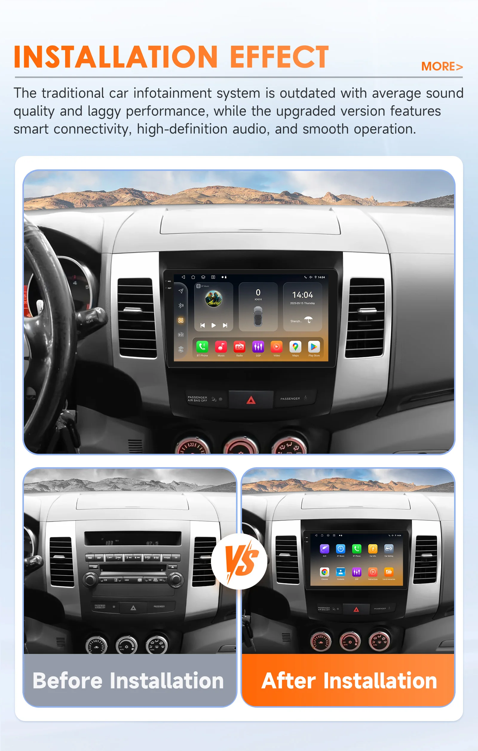 9" Hizpo 2Din Android Auto Car Radio for Citroen C-Crosser Peugeot 4007 Mitsubishi Outlander 2 2005 - 2011 Snapdragon 360° CAM