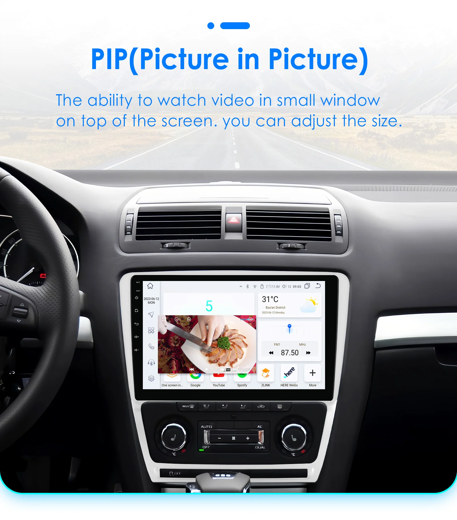 10.1" Hizpo 2Din Android13 Car Radio for Skoda Octavia 2 2008 - 2013 BT 4G CarPlay GPS Navigation RDS DSP SWC UI7862 Multimedia