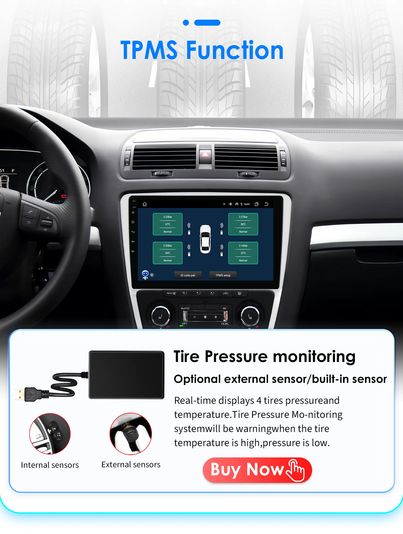 10.1" Hizpo 2Din Android13 Car Radio for Skoda Octavia 2 2008 - 2013 BT 4G CarPlay GPS Navigation RDS DSP SWC UI7862 Multimedia