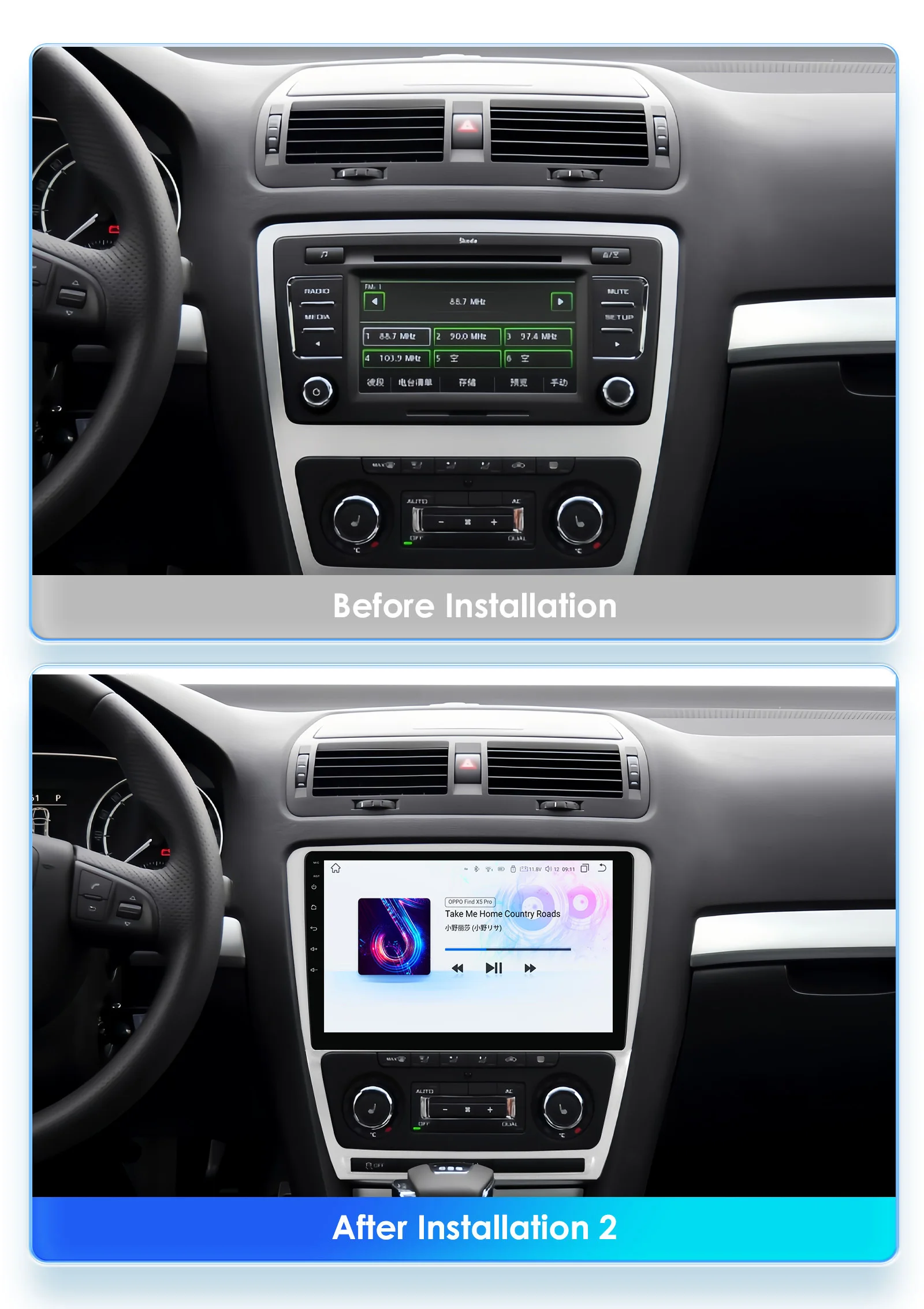 10.1" Hizpo 2Din Android13 Car Radio for Skoda Octavia 2 2008 - 2013 BT 4G CarPlay GPS Navigation RDS DSP SWC UI7862 Multimedia