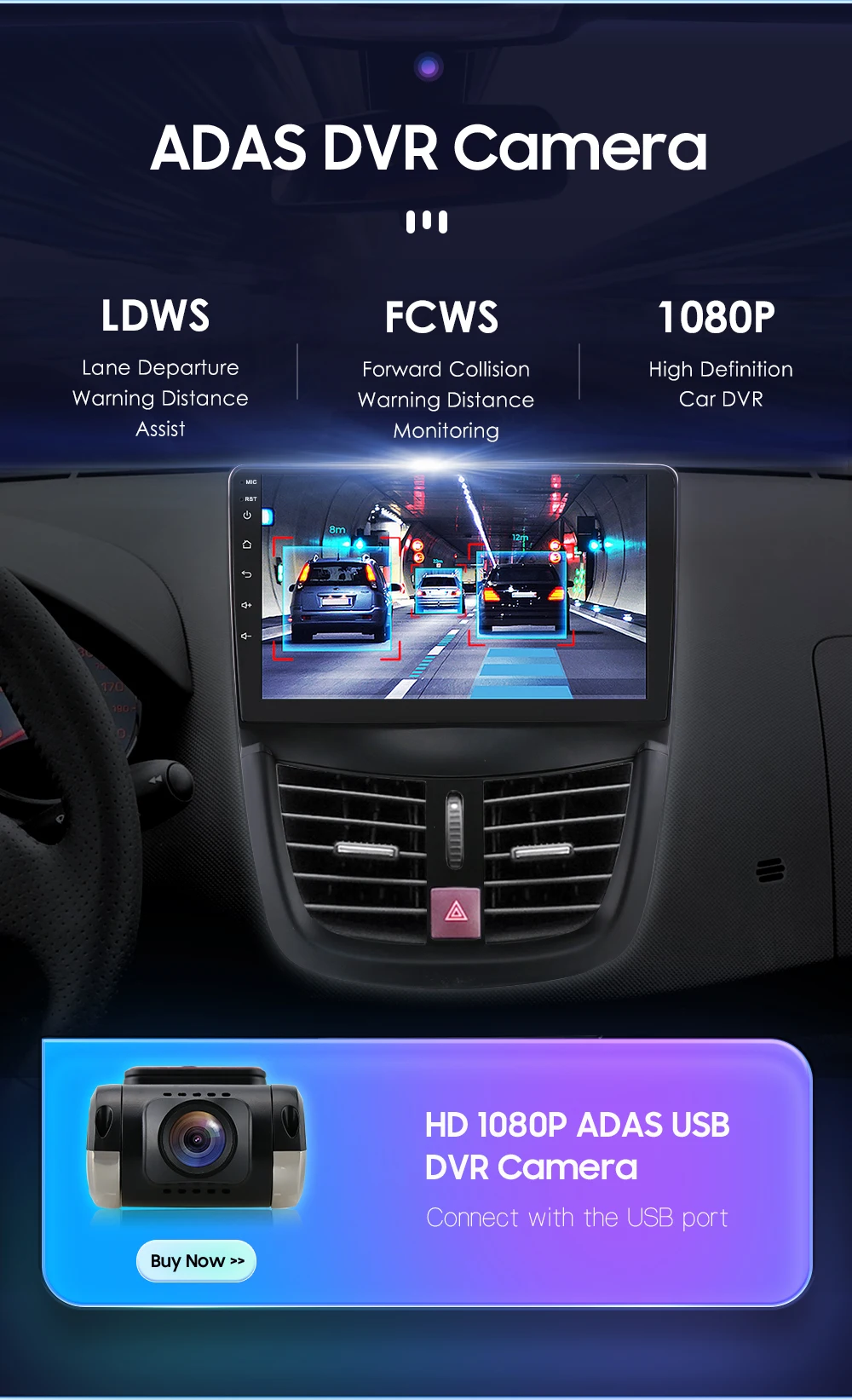 360Camera Android 13 Car Radio For PEUGEOT 207 207CC 2006-2015 Car Multimedia GPS 4G Carplay Intelligent Screen autoradio SWC