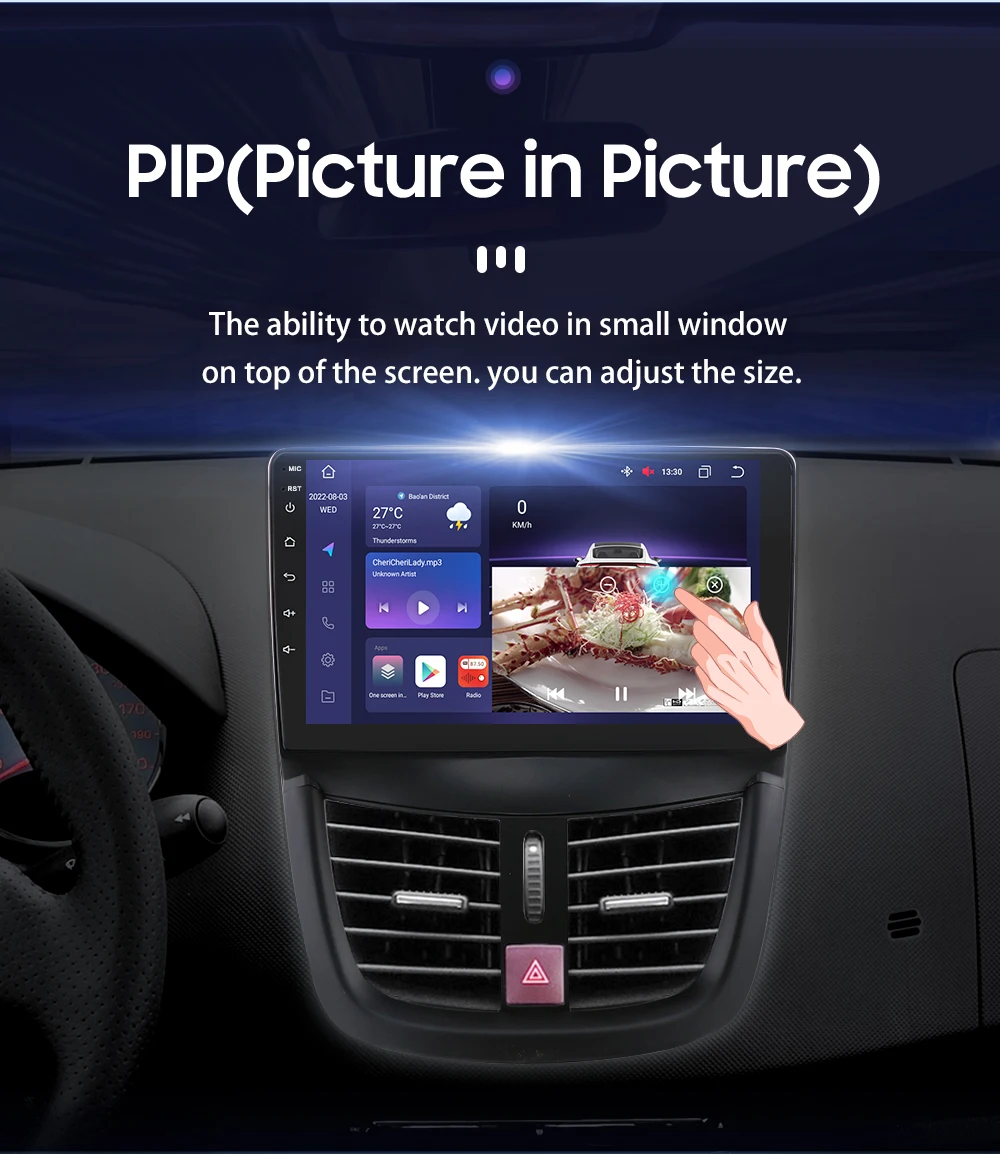 360Camera Android 13 Car Radio For PEUGEOT 207 207CC 2006-2015 Car Multimedia GPS 4G Carplay Intelligent Screen autoradio SWC