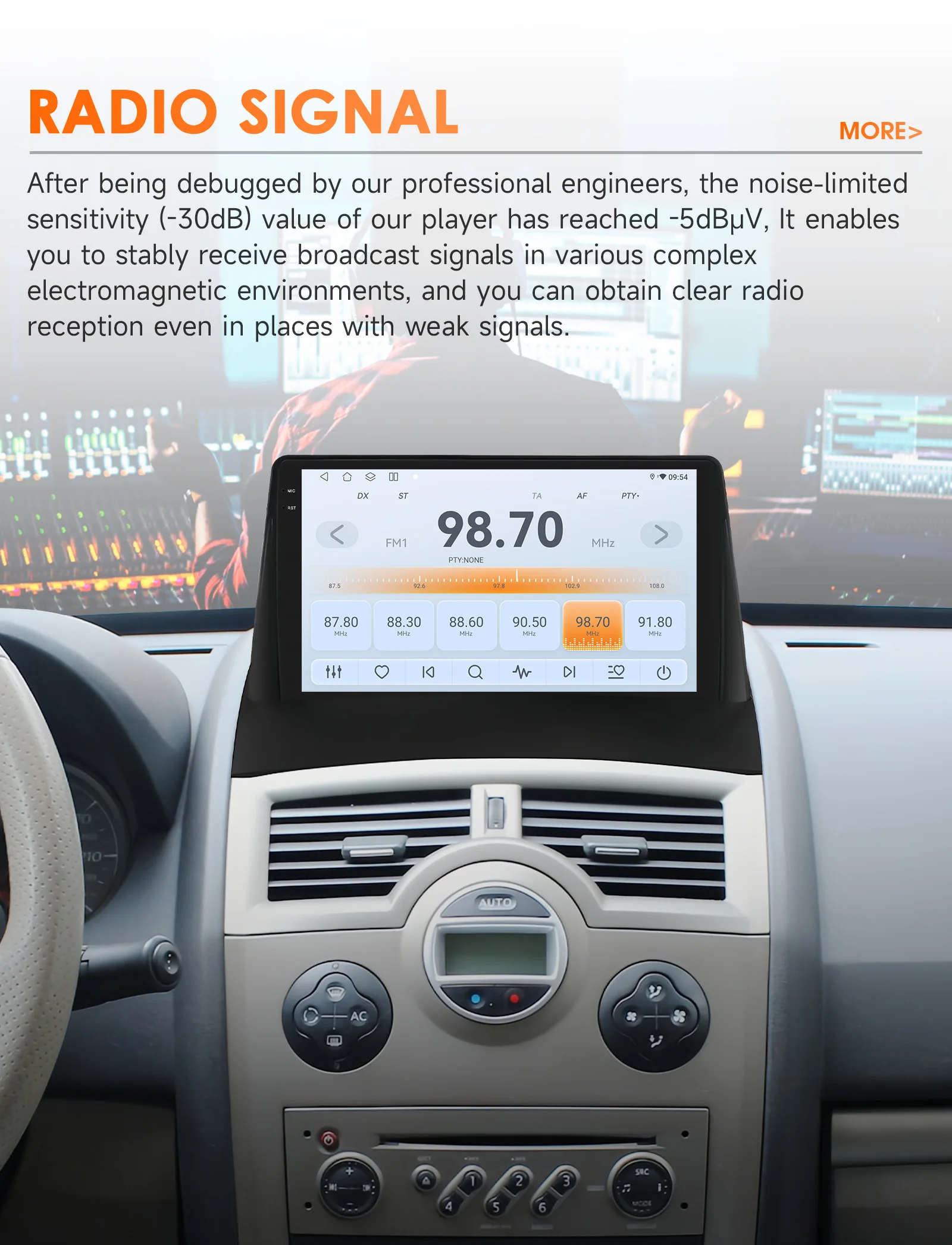 Hizpo Car Intelligent Systems Smart Radio for Renault Megane 2 2002-2009 GPS Wireless CarPlay Android Auto Autoradio 6115 8+128G