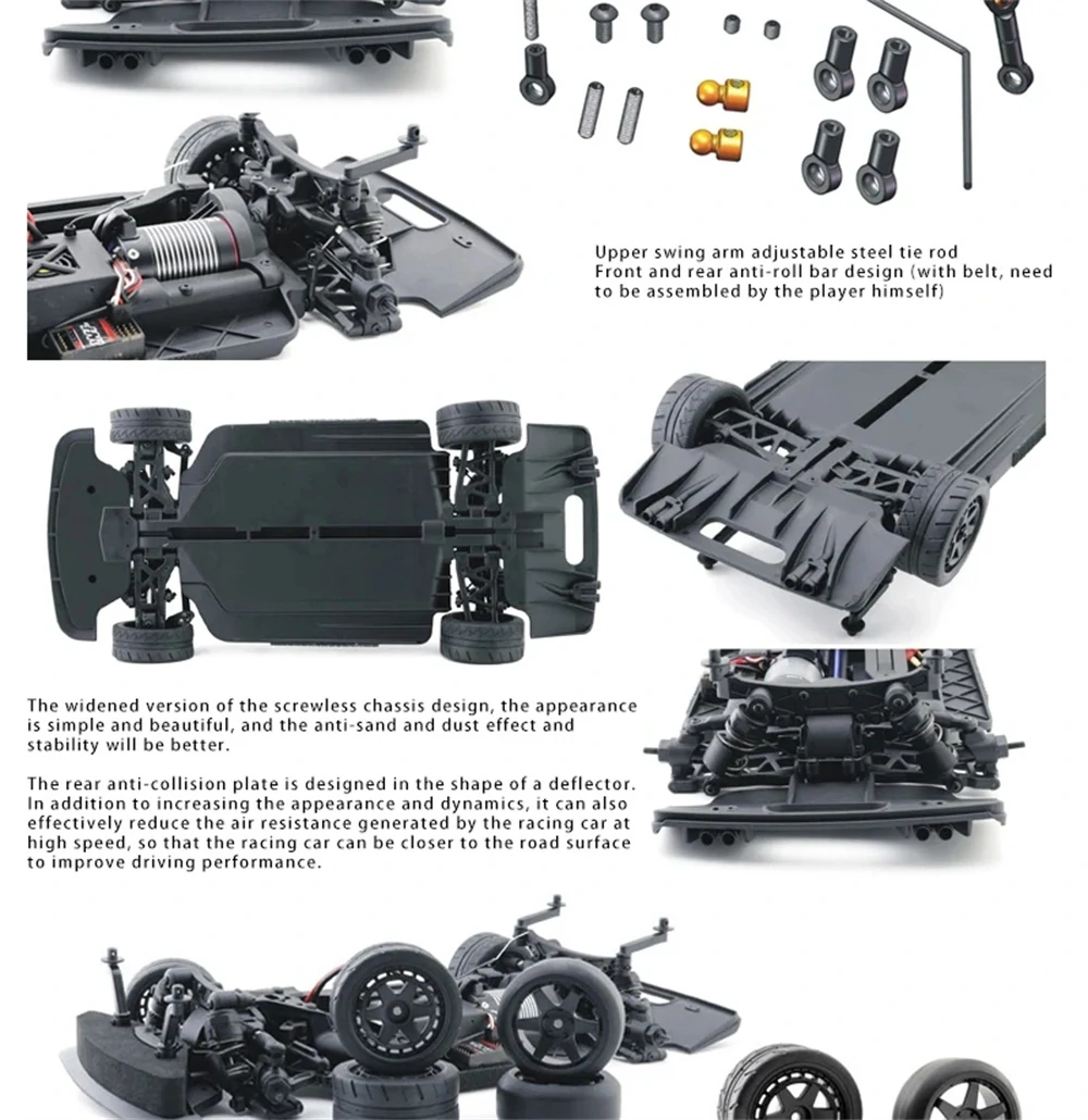 HNR H9802 PNTHER 1/10 2.4G 4WD Brushless RC Car Drift On-Road Flat Running Electric Remote Control Racing Vehicles Models Toys