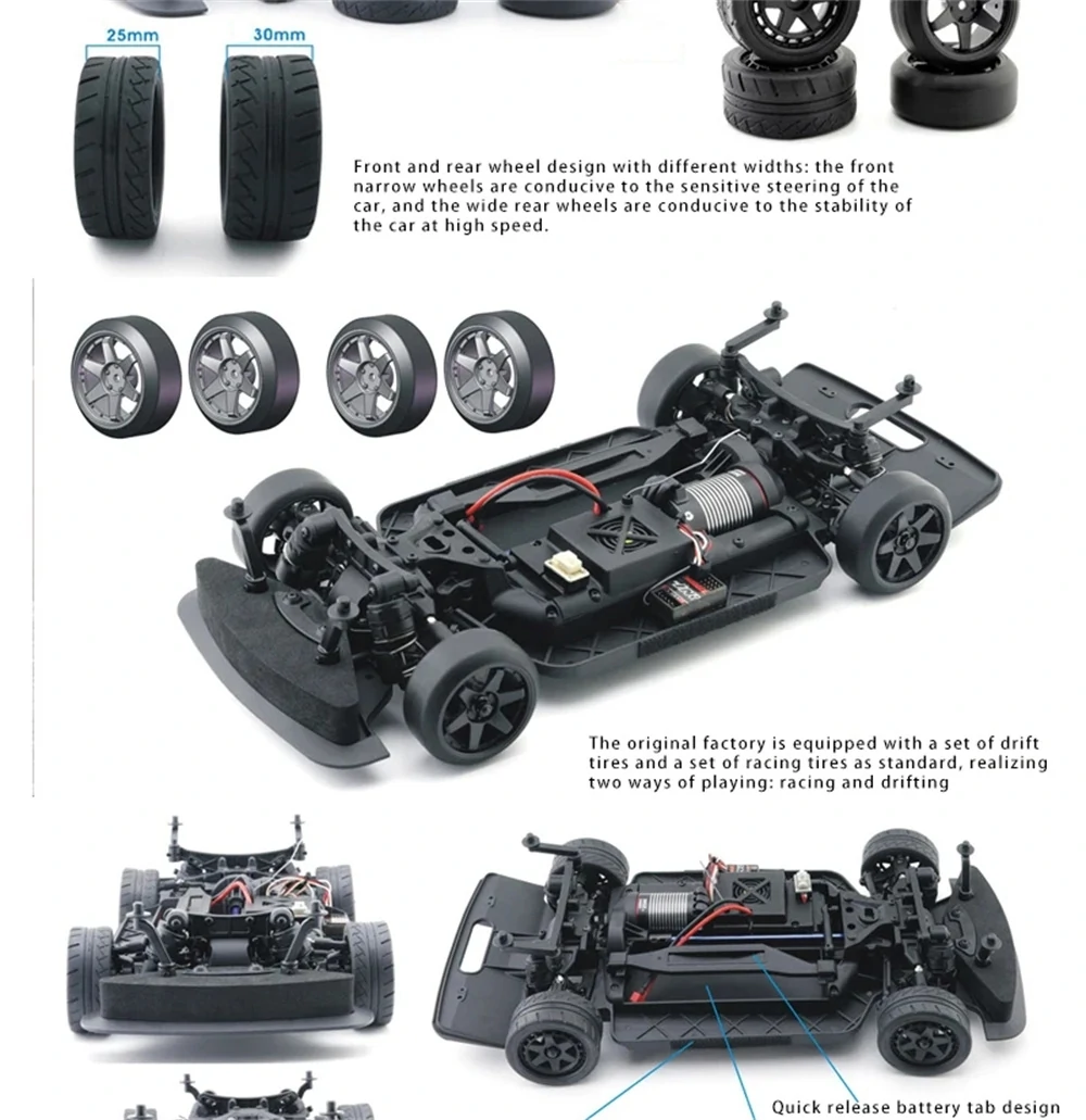 HNR H9802 PNTHER 1/10 2.4G 4WD Brushless RC Car Drift On-Road Flat Running Electric Remote Control Racing Vehicles Models Toys