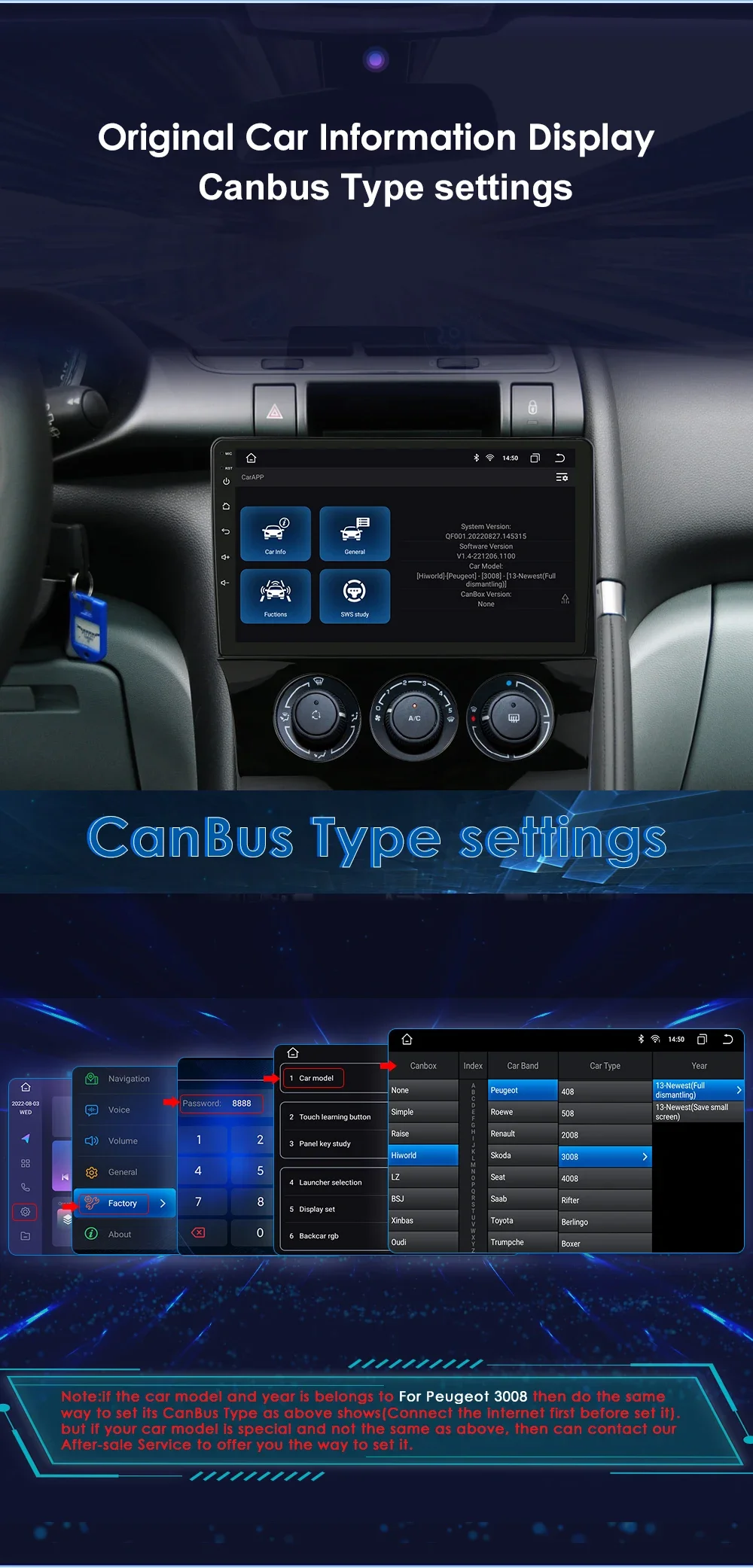 Hizpo 2Din 9inch Android Car Radio for Peugeot 3008 AT MT 2009 - 2015 Auto 4G BT RDS DSP GPS Navigation UI7862 Multimedia