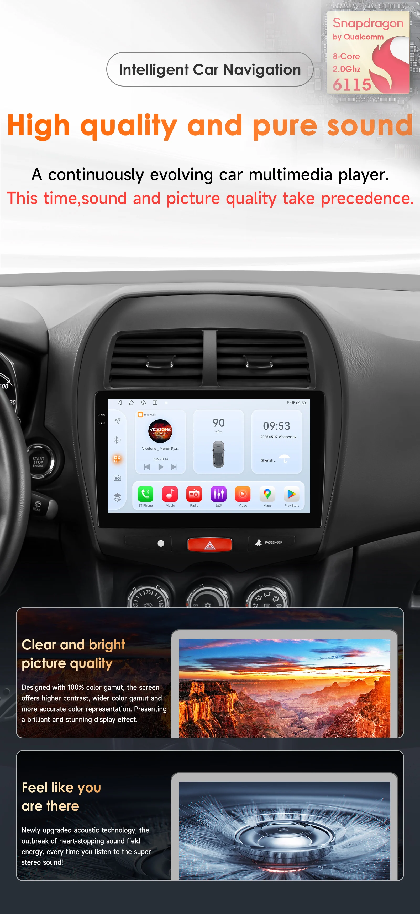 Hizpo 10.1' Car Radio Intelligent Systems For Mitsubishi ASX 1 2010 - 2018 Multimedia CarPlay Android Auto GPS No 2 Din 2din DVD