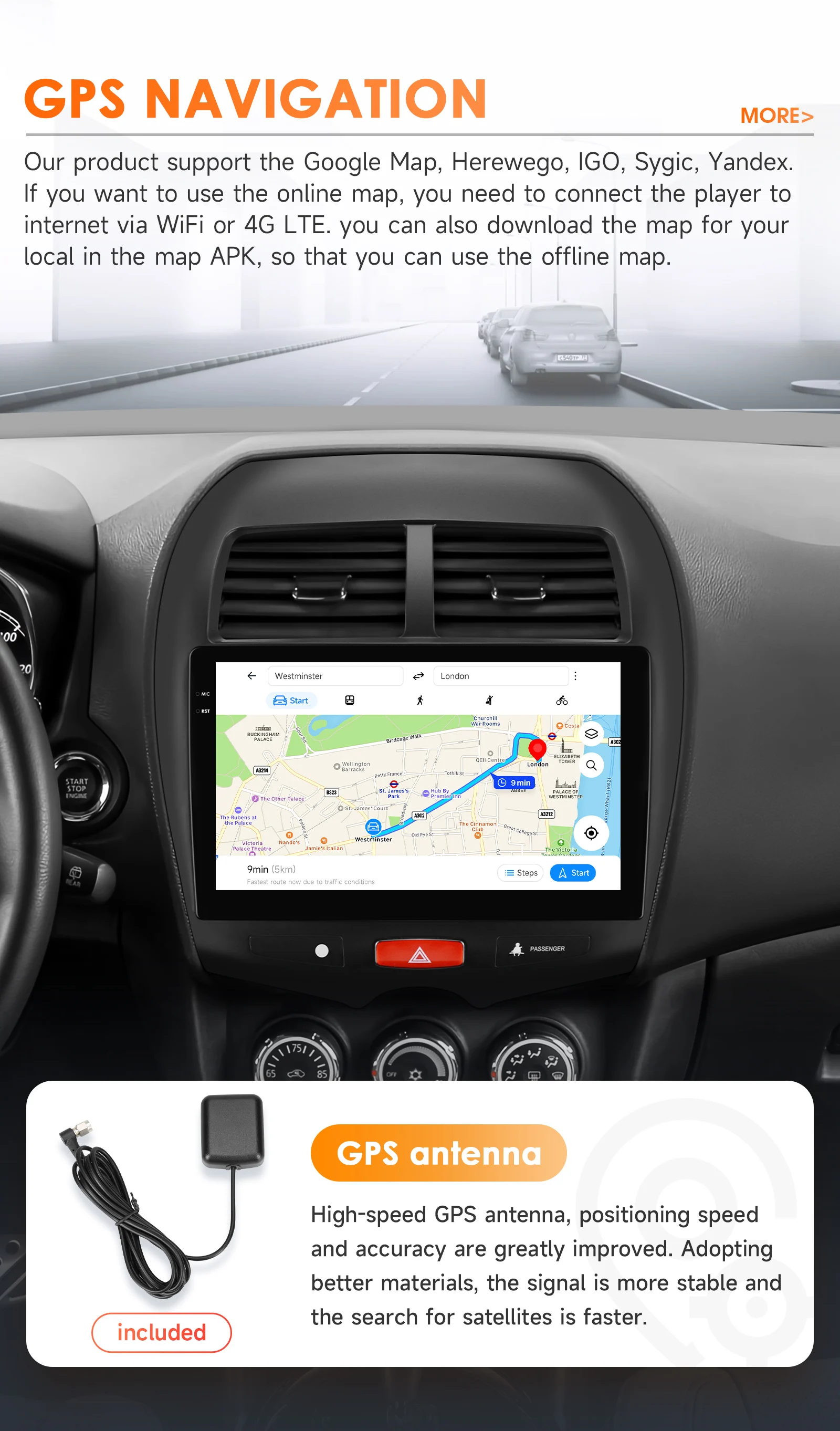 Hizpo 10.1' Car Radio Intelligent Systems For Mitsubishi ASX 1 2010 - 2018 Multimedia CarPlay Android Auto GPS No 2 Din 2din DVD
