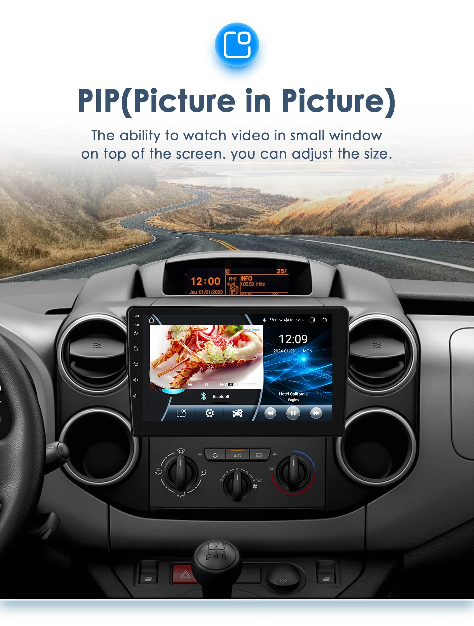 9" Hizpo Android13 Car Radio for Citroen Berlingo B9 Peugeot Partner 2008 - 2019 Auto Stereo RDS DSP GPS CarPlay UI8581 System