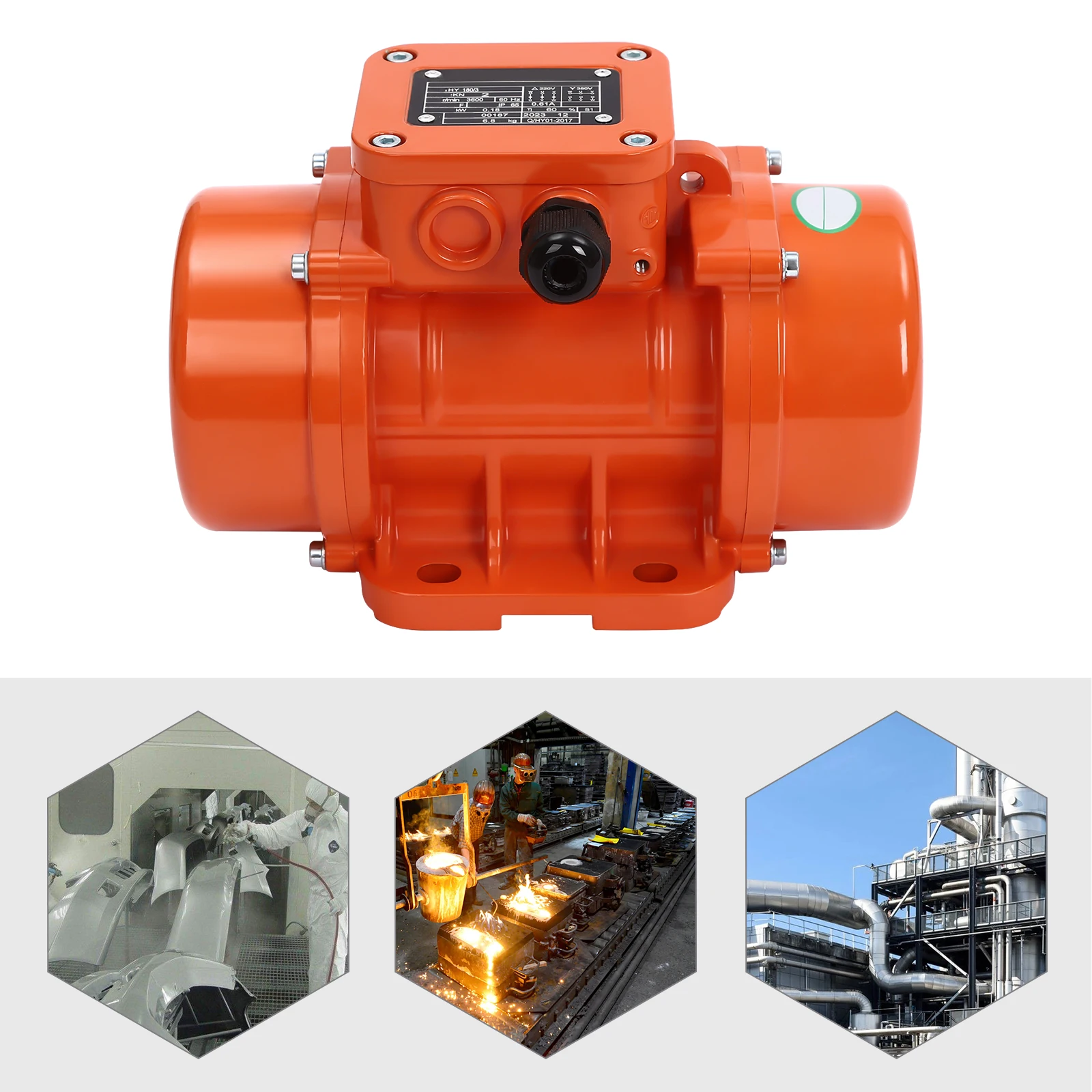 3 Phase 2KN Concrete Vibrator Vibration Motor Vibrating Tool 180W 3600r/mi For Mining, Metallurgy, Electric Power, Construction