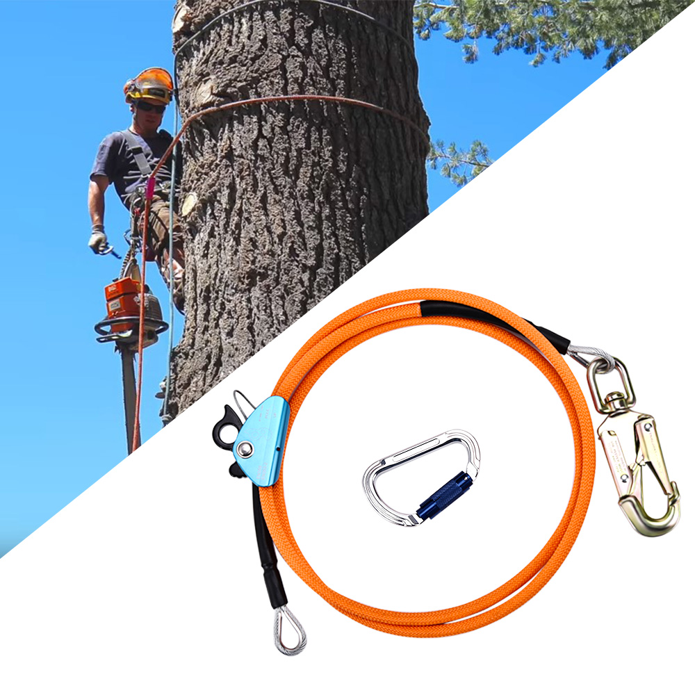 Steel Wire Core Flip Line Kit 1/2 Inchx8 Inch Climbing Positioning Rope for Arborists Climbers Tree Climbers Hiking Accessories