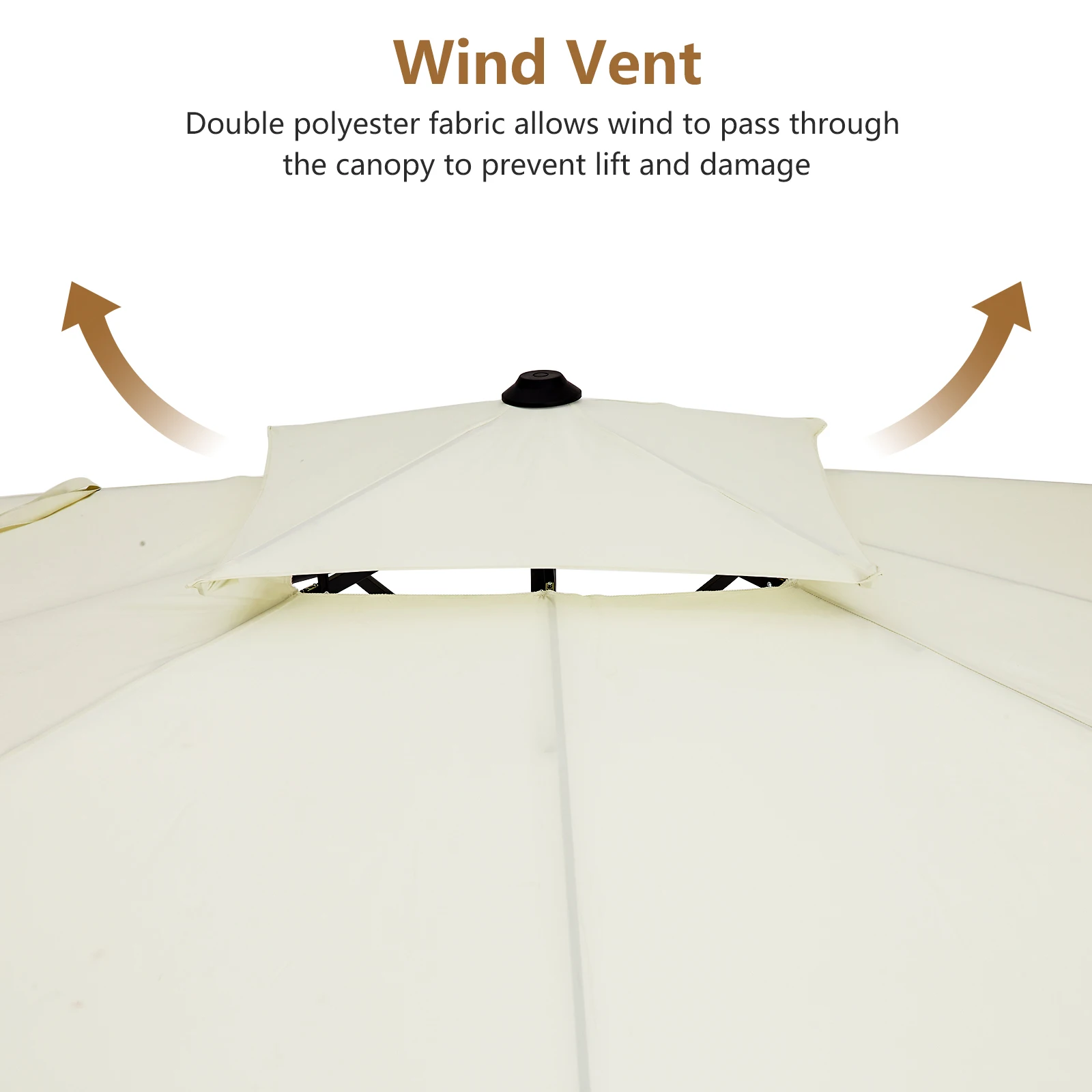 Aluminium Parasol 300 x 300 cm Large Garden Umbrella with Cover Crank Wind Protection Rotatable Tiltable Market Umbrella