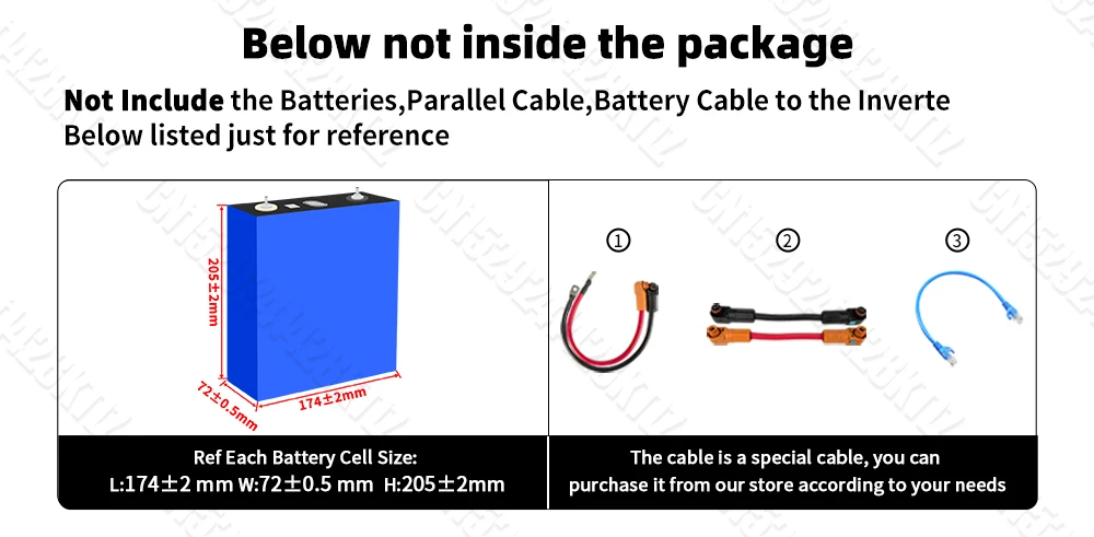 EU Stock PWOD 48V Lifepo4 Battery kits Box Support 280AH to 360AH with Smart 16S 200A BMS Lifepo4 Cell For Home Energy Storage