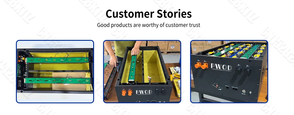 EU Stock PWOD 48V Lifepo4 Battery kits Box Support 280AH to 360AH with Smart 16S 200A BMS Lifepo4 Cell For Home Energy Storage
