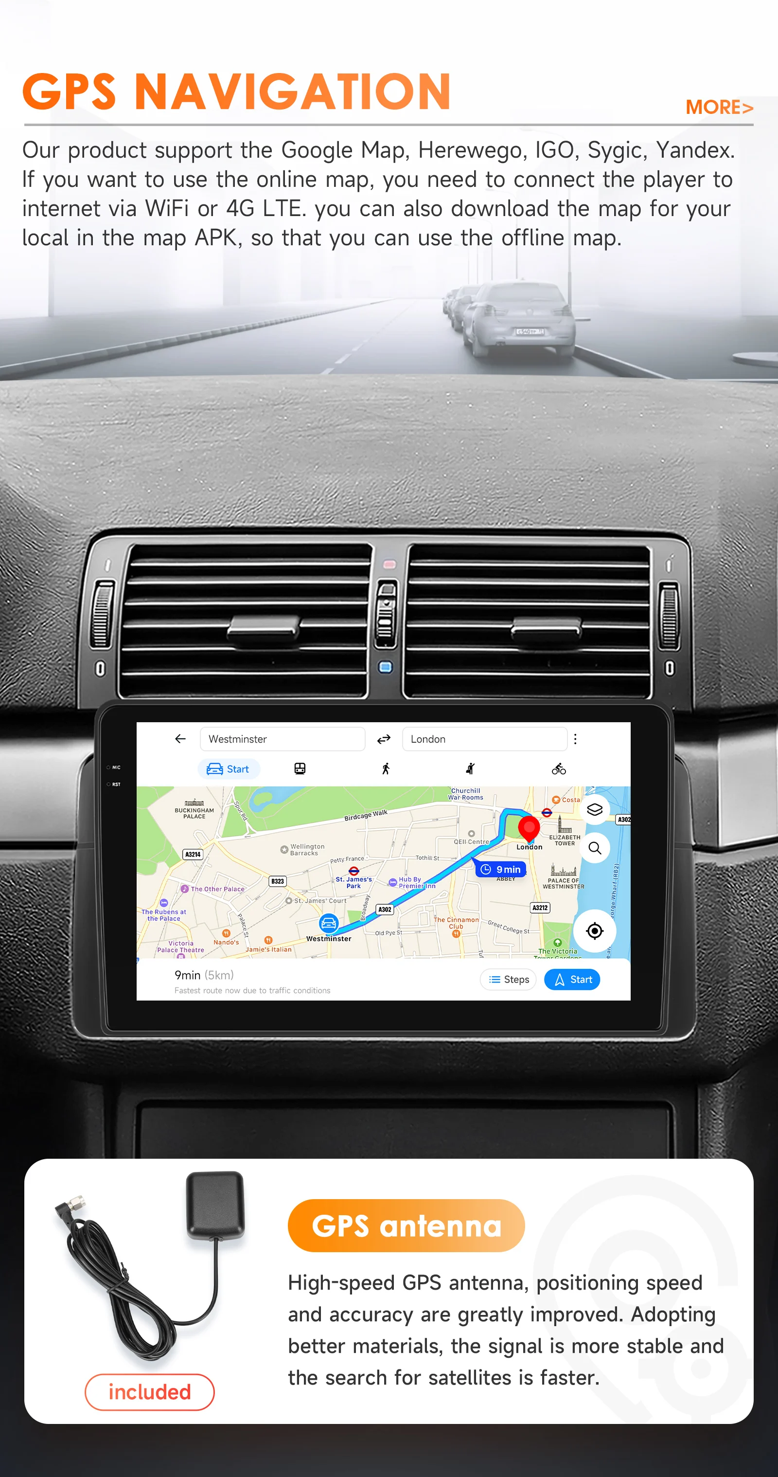 Hizpo 9inch CarPlay Android Auto Radio for BMW 3 Series E46 M3 318 320 325 330 335 1998 - 2005 BT 4G RDS DSP GPS Navi 360°CAM