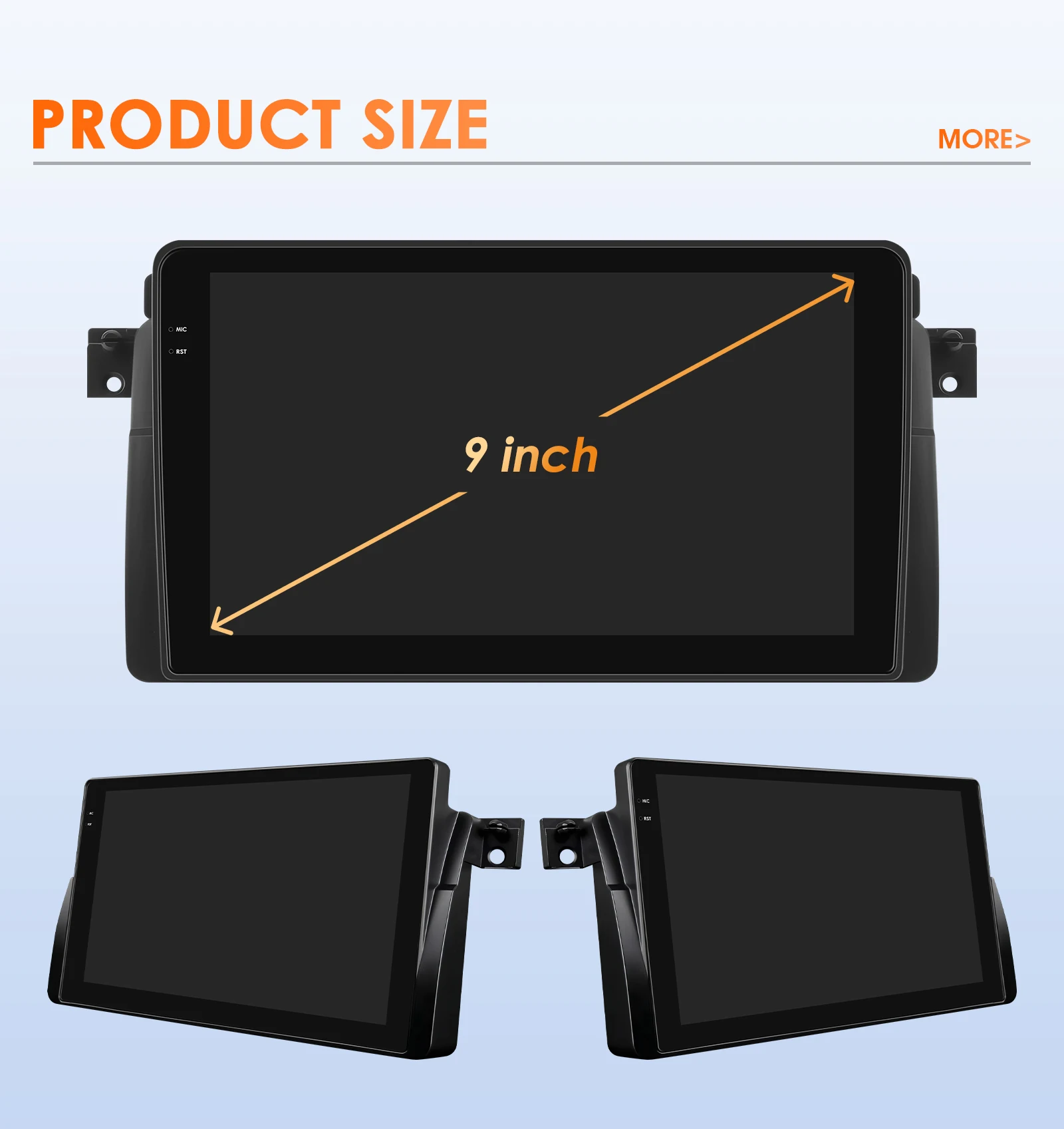 Hizpo 9inch CarPlay Android Auto Radio for BMW 3 Series E46 M3 318 320 325 330 335 1998 - 2005 BT 4G RDS DSP GPS Navi 360°CAM