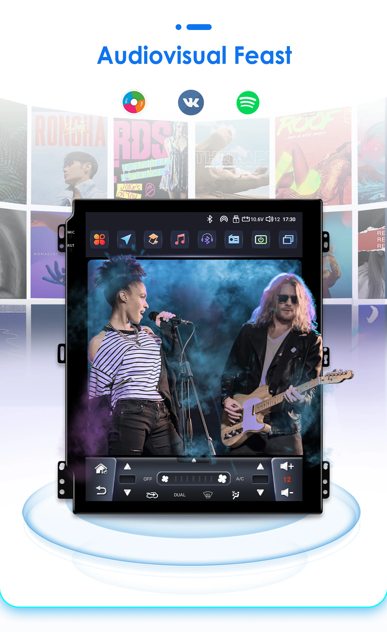 Hizpo 9.7" For Tesla Style Car Radio For Mitsubishi Outlander XI 2 2008- 2011 Android Auto Multimedia Player 4G Wireless Carplay