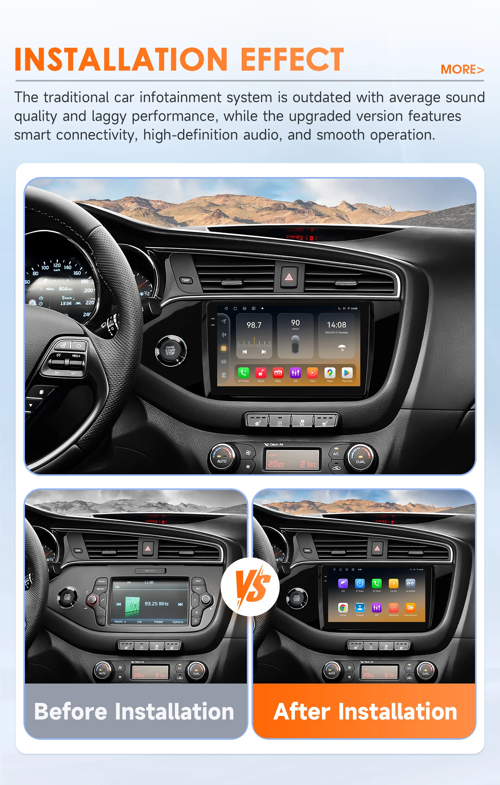 Hizpo 8+128G 2 Din Android Auto Radio For KIA CEED JD Cee'd 2012-2016 Carplay Car Multimedia GPS Navigation 2din Autoradio Wifi
