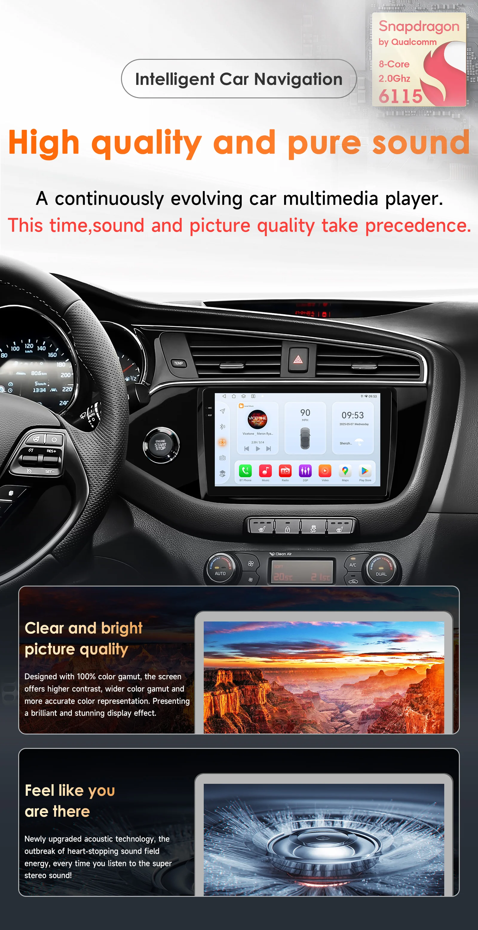 Hizpo 8+128G 2 Din Android Auto Radio For KIA CEED JD Cee'd 2012-2016 Carplay Car Multimedia GPS Navigation 2din Autoradio Wifi